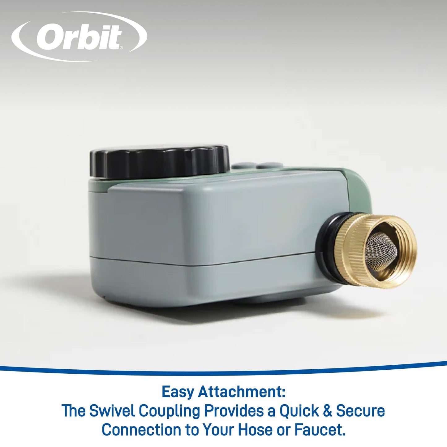 Orbit One Outlet Single-Dial Hose Faucet Timer - Easy Programmable - For Garden Watering System - LCD Hose Timer with Adjustable Watering Schedule - 62056