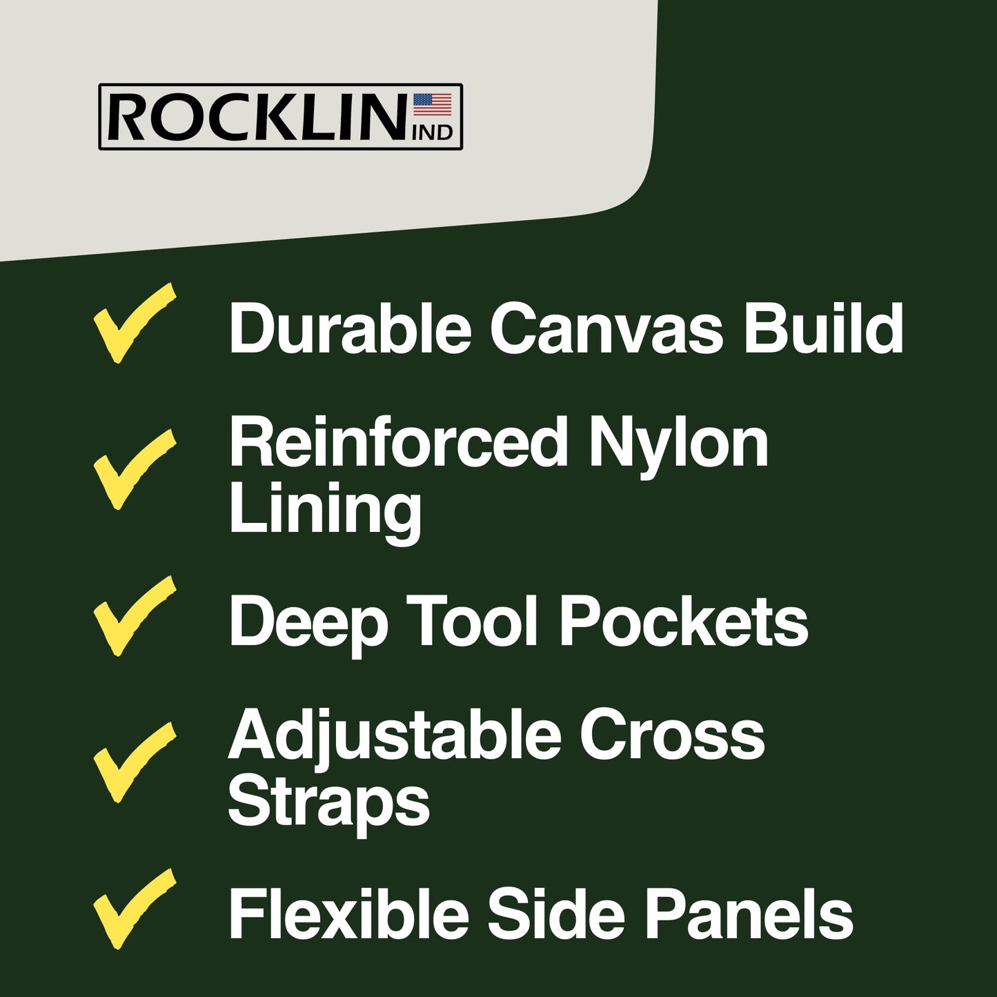 Rocklin Industry Heavy Duty Canvas Garden Apron For Women & Men Waterproof Lining With Deep Harvest Pouch | Green