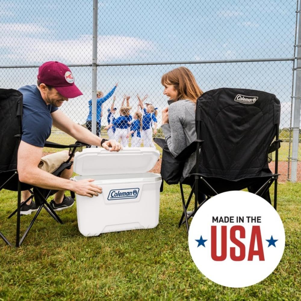 Coleman Classic Series 52qt Marine Cooler, Fully Insulated Lid & Body Keeps Ice up to 3 Days, Holds up to 80 Cans