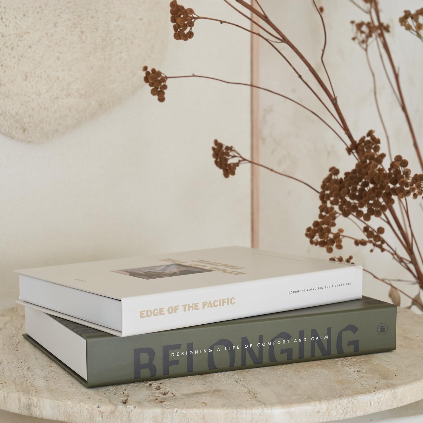 Beautiful Decorative Books - Set of 2 Boxes Enhance Your Coffee Table, Bookshelf or Mantel Shelf Decor - Aesthetic Fake/Faux Books for Modern Home Decoration, Photo Storage and as a Keepsake Box