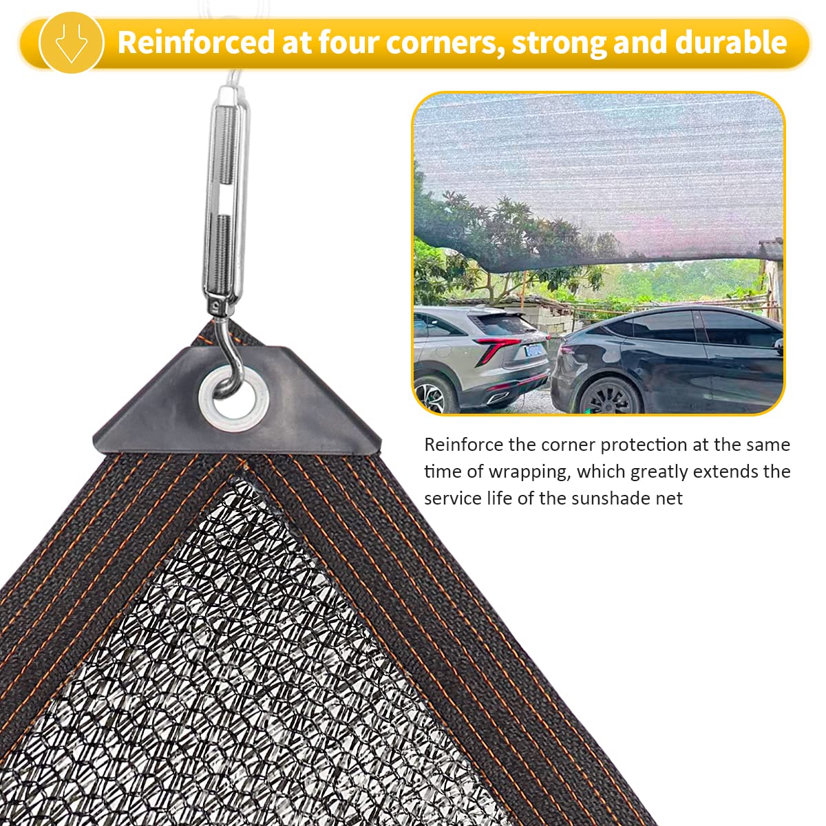 DGSL 40% Shade Cloth Greenhouse Shade Cover with Grommets - 20Ft x 20Ft Mesh Tarp for Pergola, Patio Plants, Chicken Coop, Garden, Outdoor, Backyard