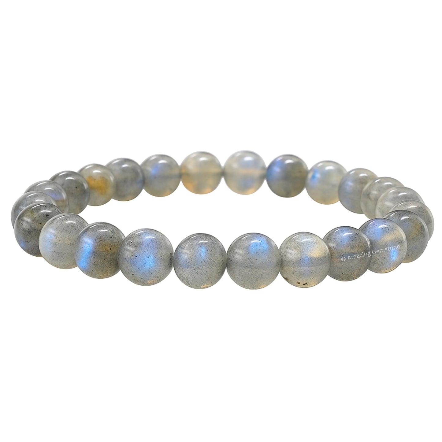 Amazing Gemstone Crystal Bracelet for Women Men's Gifts - Protection Healing Crystal Bracelet - 8mm Gemstone Beaded Stretchable Bracelet Pulseras Para Hombres Mujer Stocking Stuffers Mothers Day Gift (Labradorite)