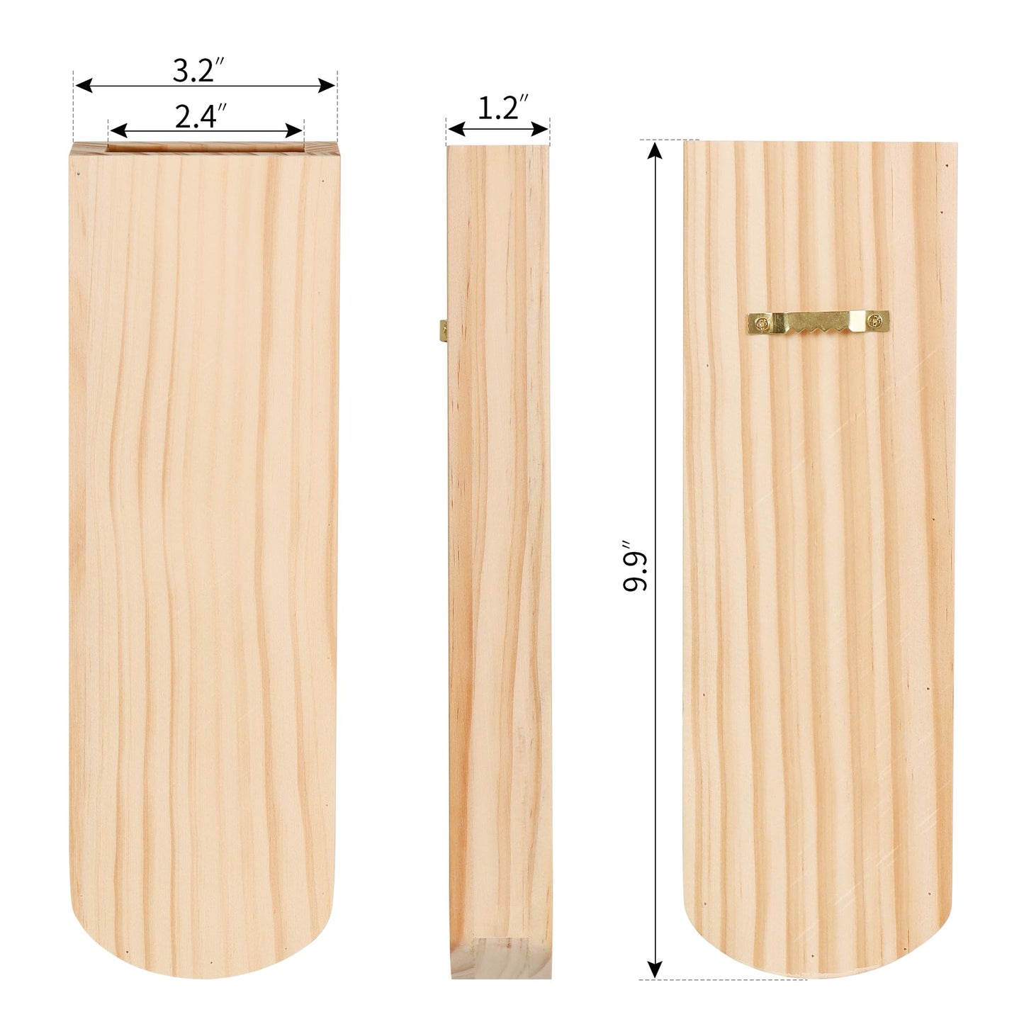 Bylion Wood Wall Planters, Hanging Wall Decor for Indoor Living Room Bedroom Modern Farmhouse Wooden Vase Wood Wall Pocket for Greenery Plants and Dried Flowers (2 Pack)