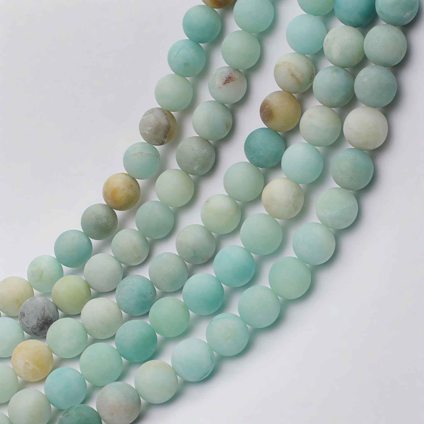 MJDCB Natural Matte Amazonite Round Loose Beads for Jewelry Making DIY Bracelet Necklace (10mm)