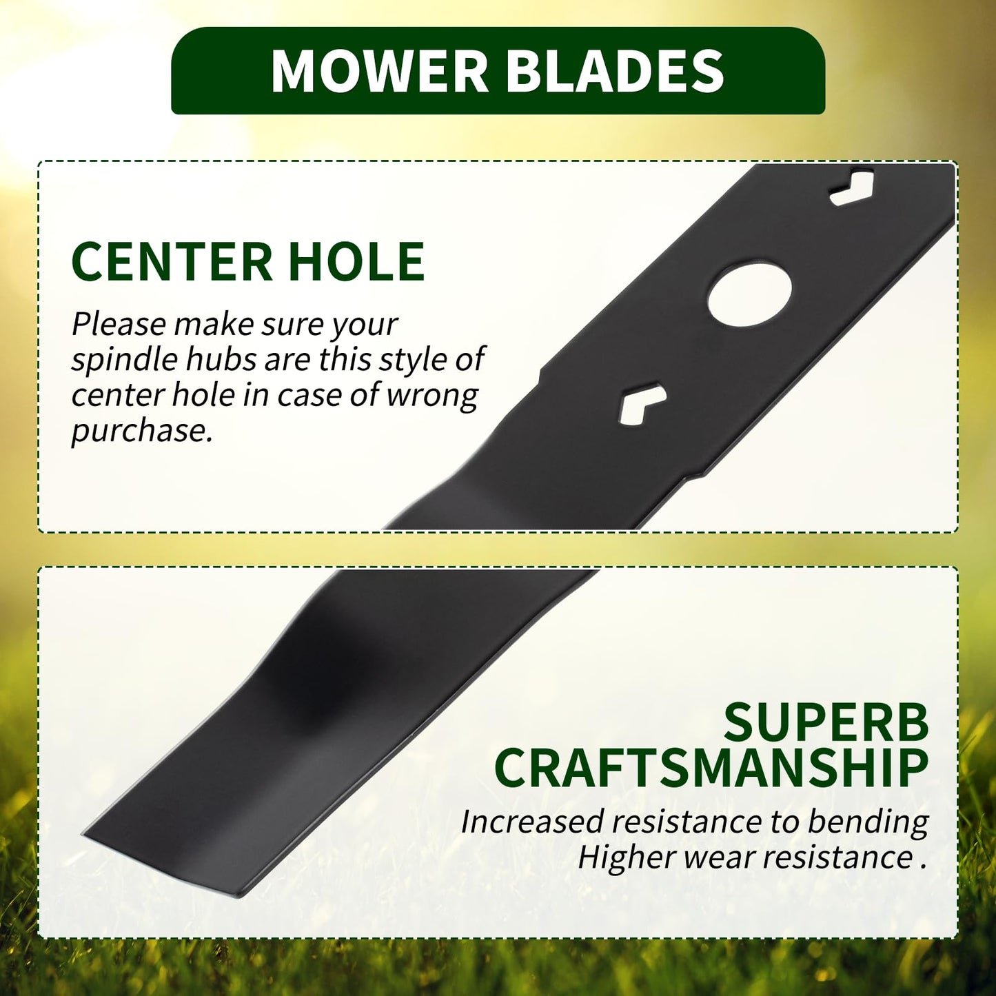 CLSR2U MO48L2212 Lawn Mower Blade Compatible with G reenworks MO48L2212 Brushless Mower 14-Inch - Replaces C3203355-01