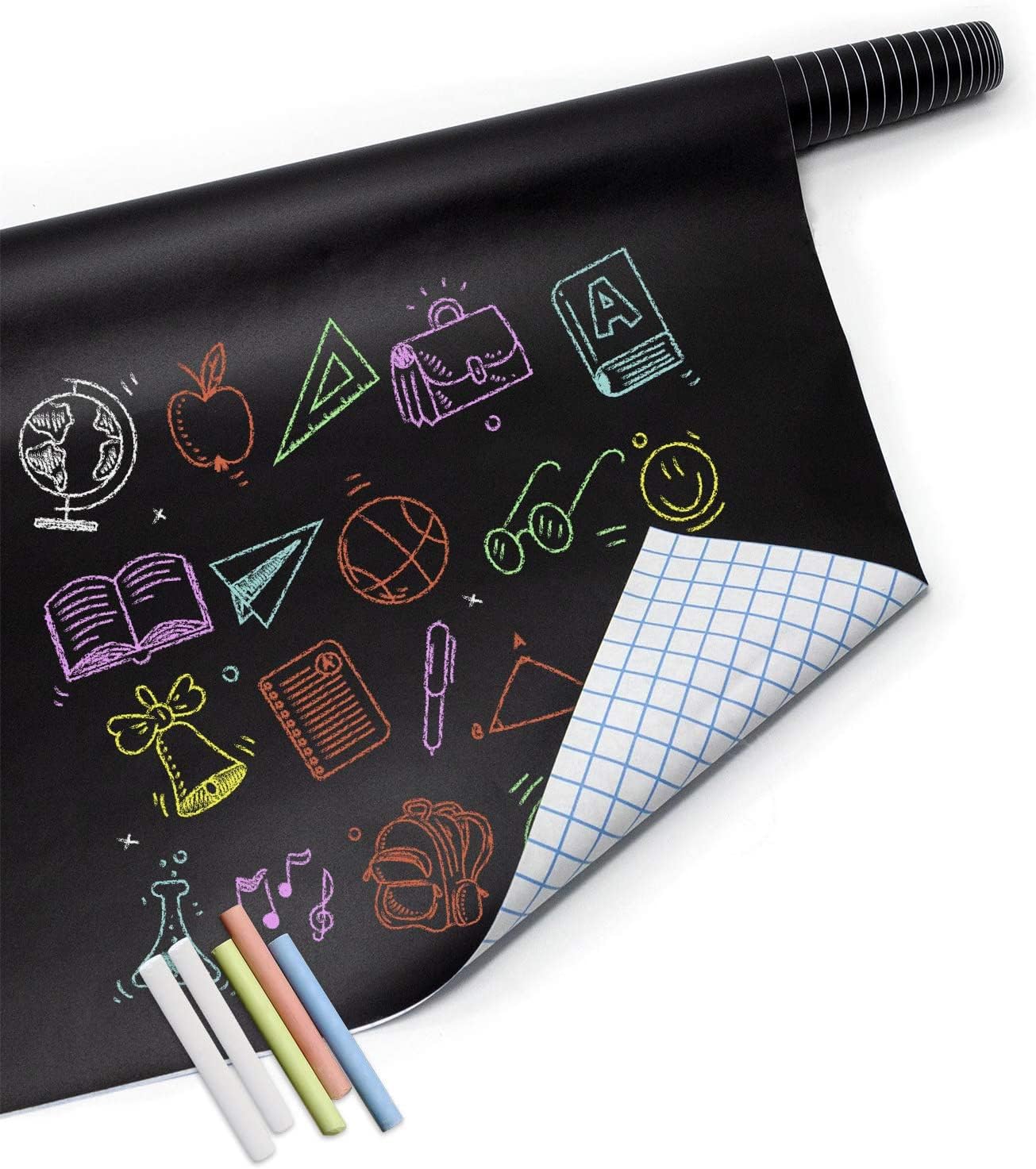 AZOI Chalkboard Wall Stickers Blackboard Wall Decals Self Adhesive Removable Reusable Erasable Chalkboard Wallpaper for Kids Home Office