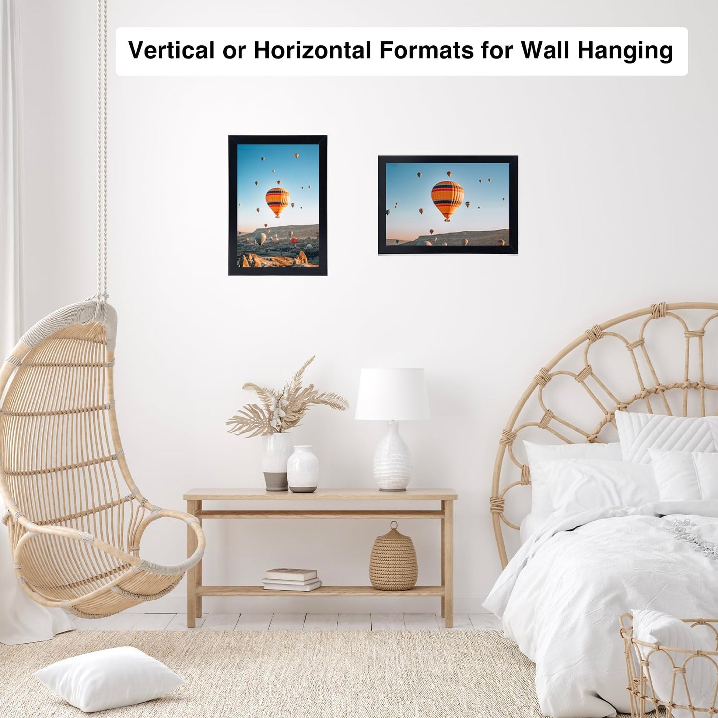 JCJMY 8.5x11 inch Picture Frame Black for Certificate Poster and Photo, Horizontal and Vertical Formats for Wall Hanging or Tabletop, 8.5x11 Frame with Shatter Resistant Plexiglass, Black