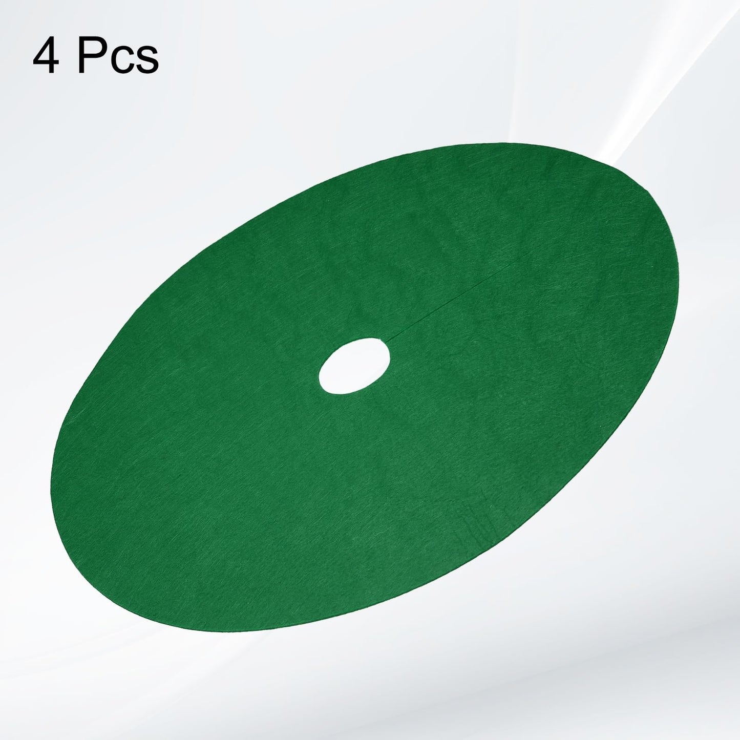 HARFINGTON 4pcs Tree Mulch Ring 24.4 Inch Non-Woven Round Tree Protector Weed Barrier Mat Plant Cover Rings for Weed Grass Control Root Protection, Green