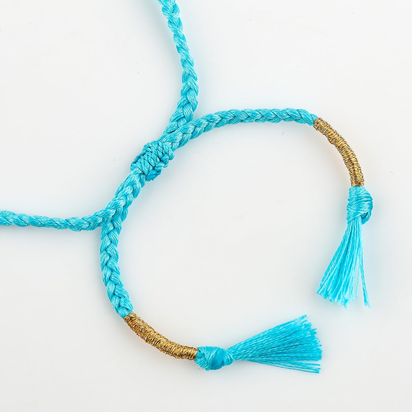 GEMSYMPHONY Tibetan Turquoise Gemstone Beads Braided Bracelet – 3.5mm Natural Stone Beads, Handmade Adjustable Braided Rope Bracelet, Healing Crystal Jewelry for Men & Women, Unisex Boho Gift