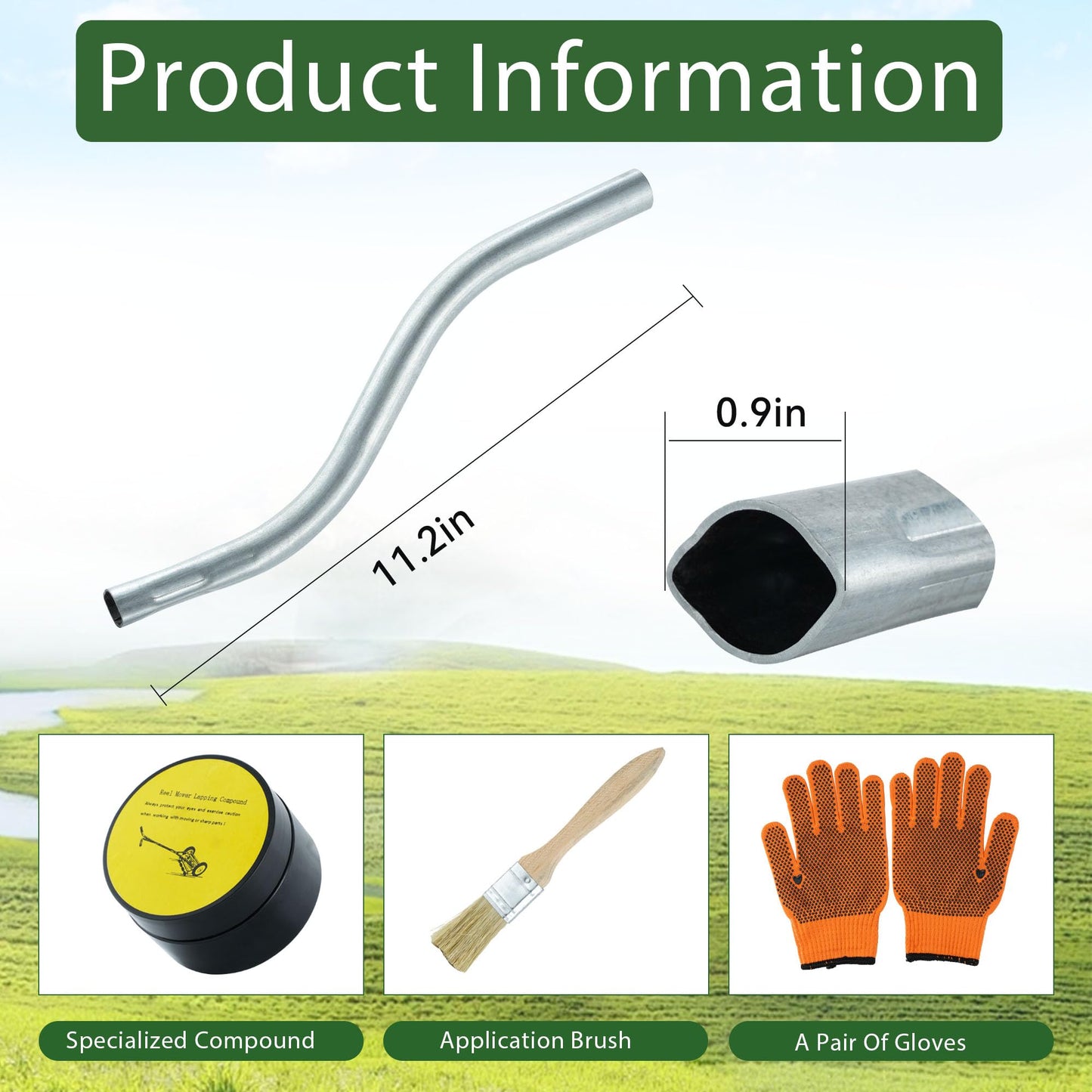 Reel Lawn Mower Sharpening Kit - SK-1 Manual Lawn Mower Blade Sharpener - Precision Sharpening Crank Tool for American Lawn Mower, Great States, Earthwise, Easy-to-Use & Durable Design