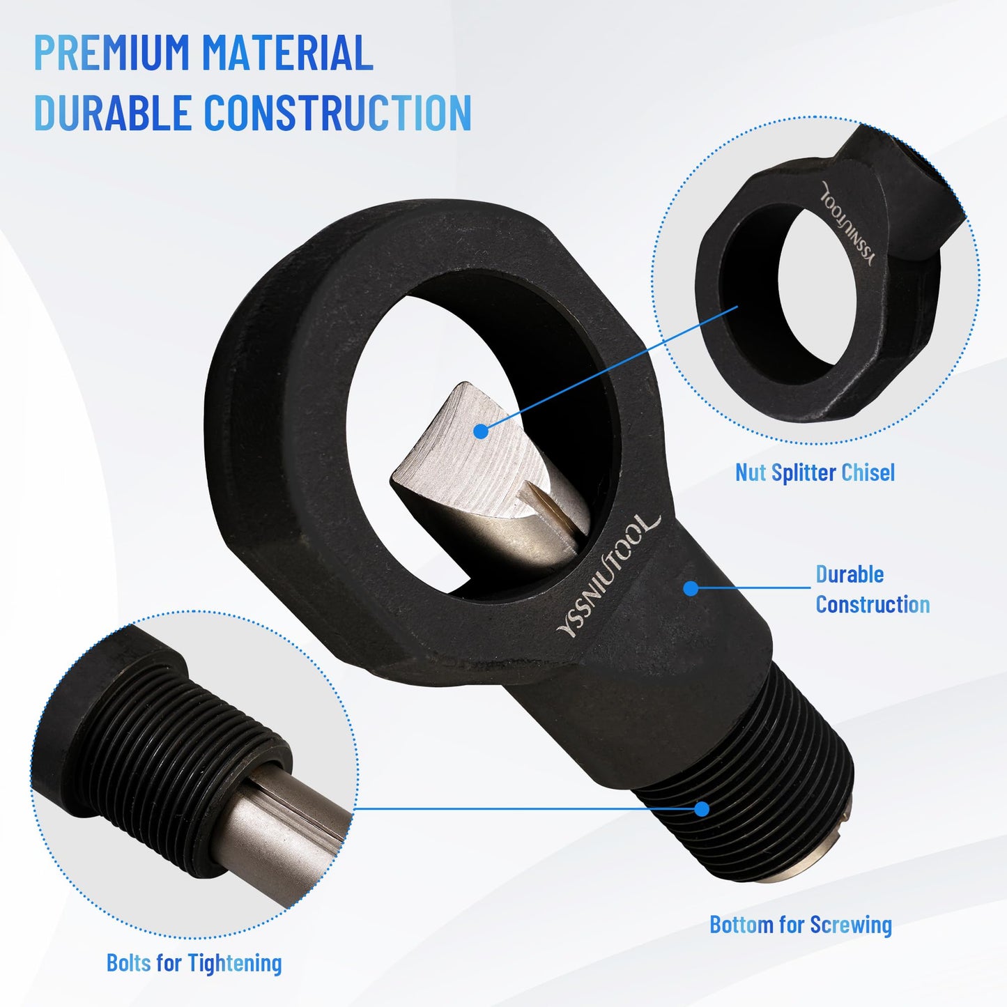 Hydraulic Nut Splitter Tool,Metal Nut Cutter Splitter, Nut Removal Tool for Broken Damaged Corroded Nut Bot