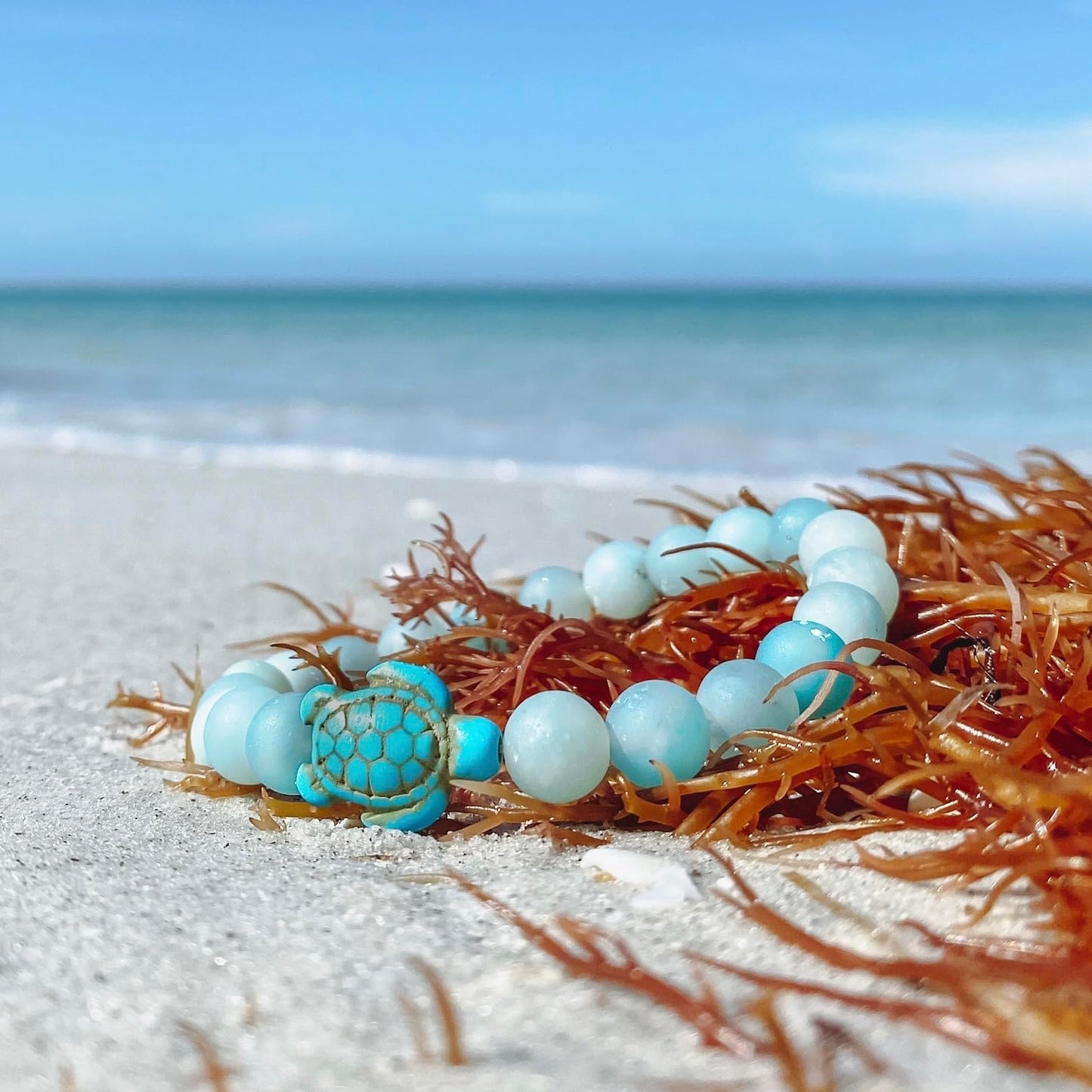 KoaKoa Sea Turtle Tracking Bracelet Bahama Blue Special Edition, helps save sea turtles, one size fits most Men and Women