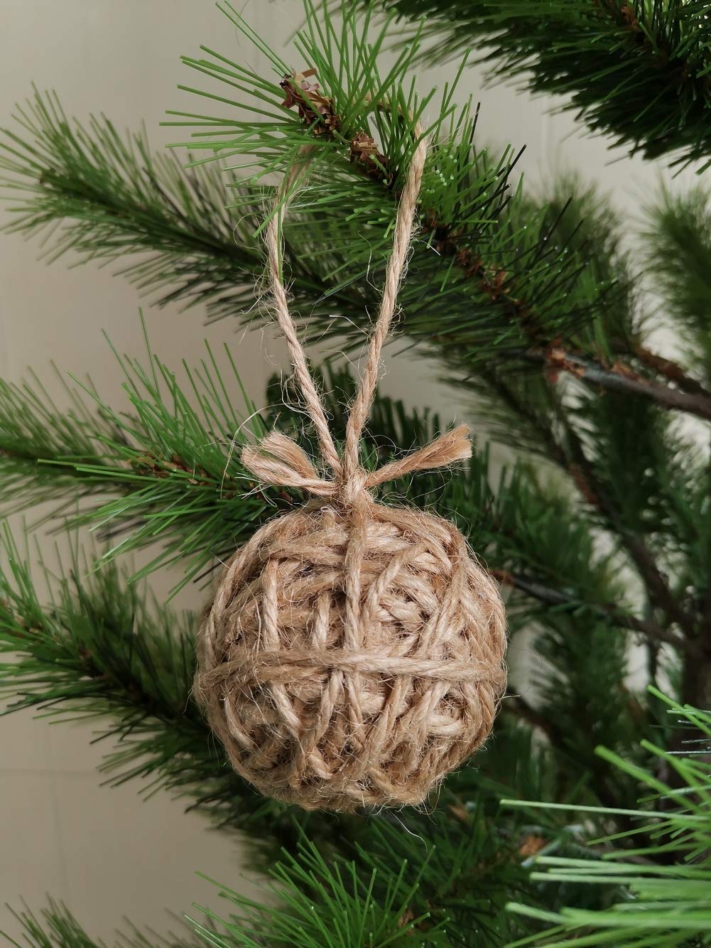 Elkpruu Rustic Jute Orbs Set of 8, Farmhouse Decorative Balls for Bowls, Vase Fillers, Christmas Centerpiece, Handwoven Home Decor Ornaments, Potpourri Accents
