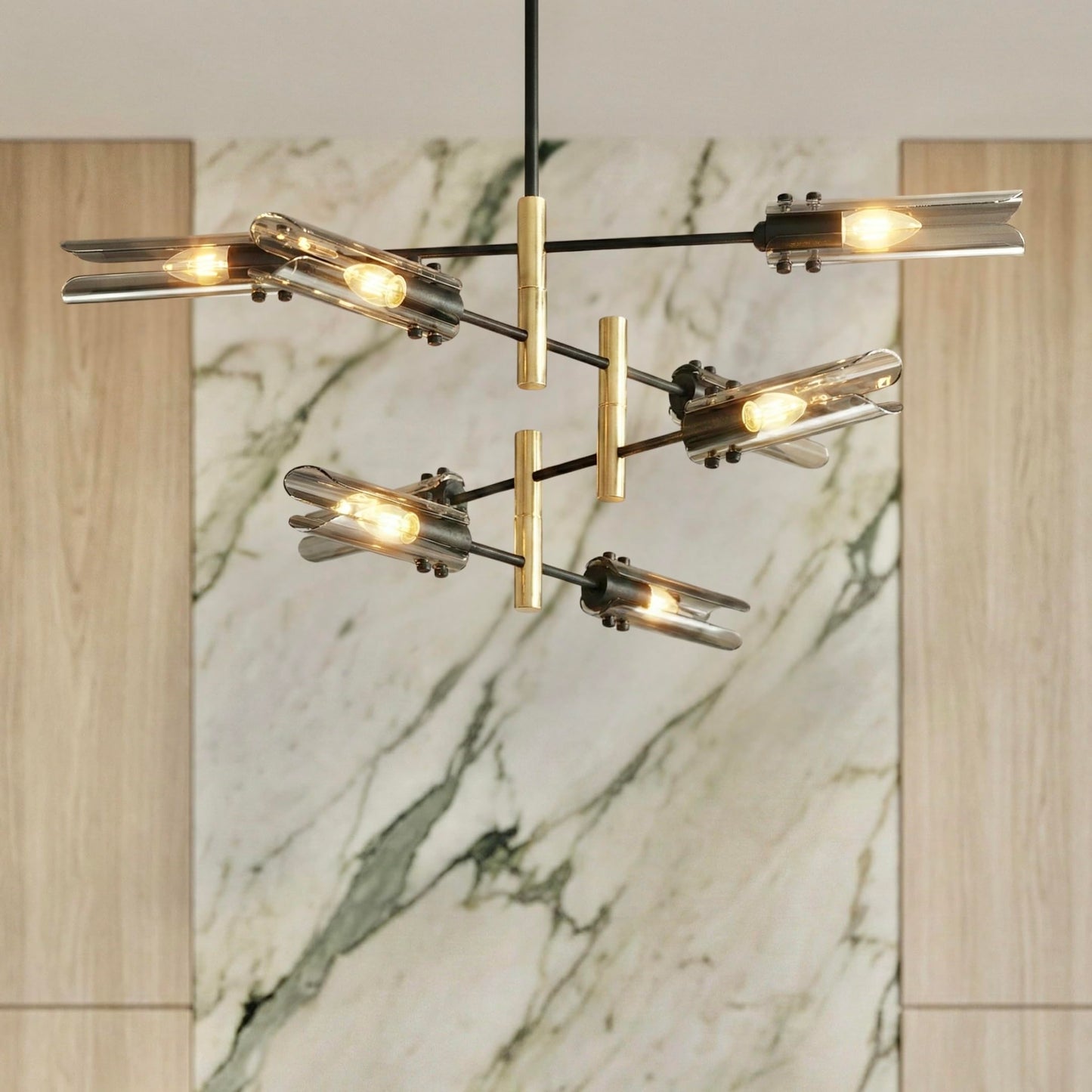 Modern Living room Dining room Sputnik Chandelier, Bedroom Hallway Light Fixtures, Pendant Lights Kitchen Island, Hanging Lights Ceiling Light Farmhouse Kitchen Decor Fixture Lamparas (Black & Gold-8)