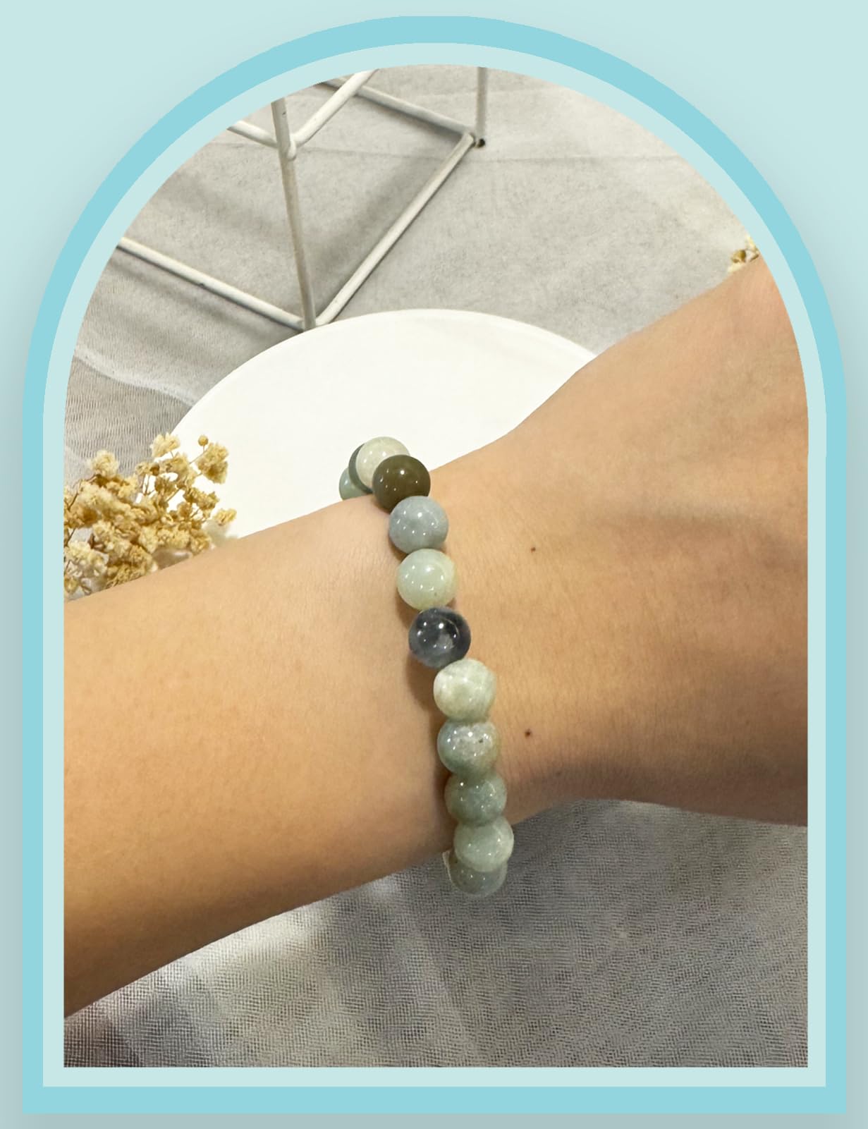Elephant Gifts for Women, Motivational Gifts for Mom, Mothers Day Elephant Bracelet, Strength Bracelets for Women Her, Anxiety Bracelet, 8 mm Stretch Natural Stone Beaded Bracelets, Mother Day Gift, Lime Green