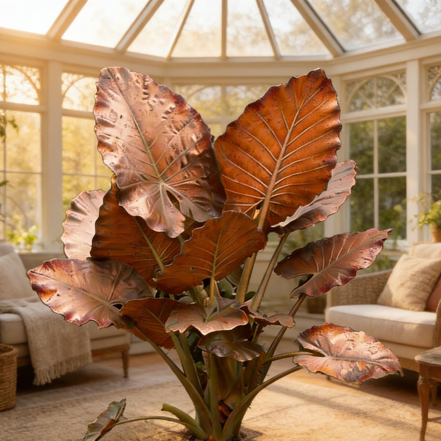 Hardy Elephant Ear Plant Bulbs | Tropical Colocasia for Home Garden & Outdoor Patio Landscaping (6)