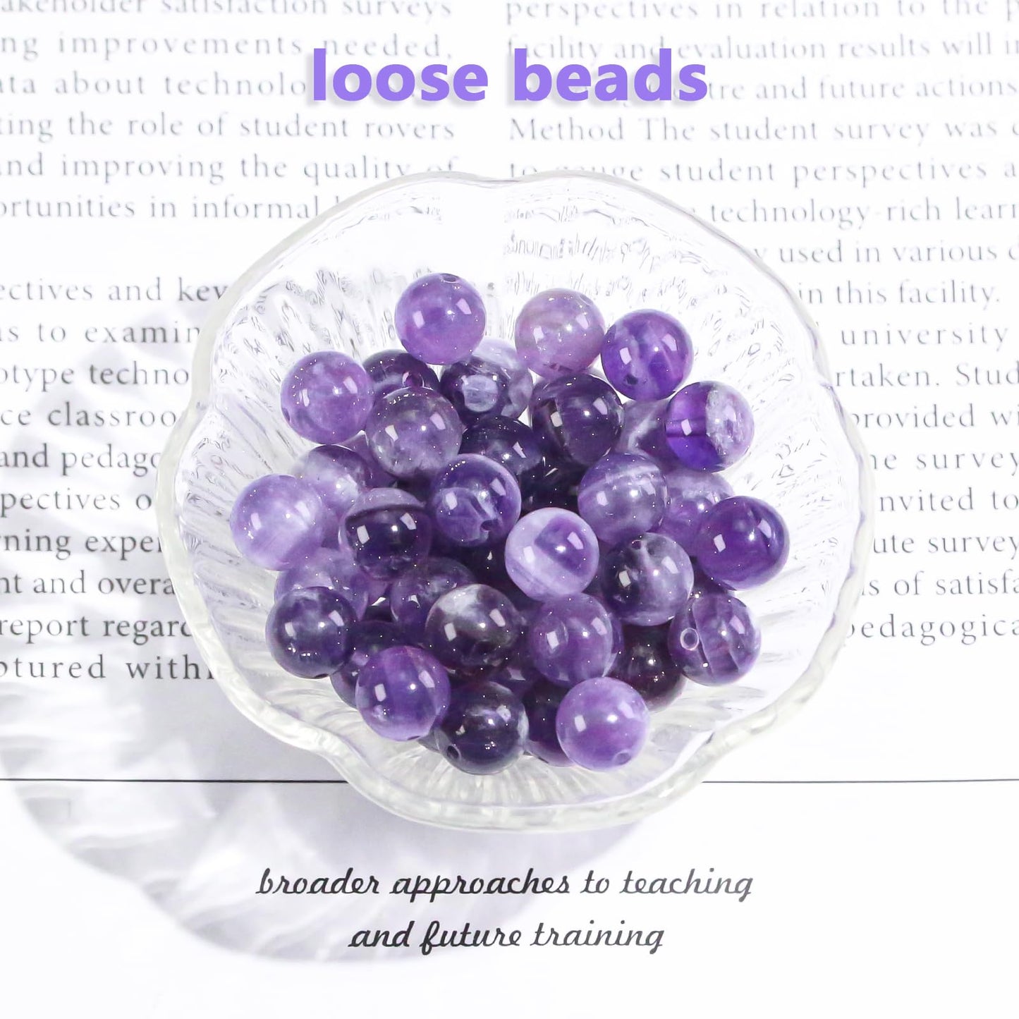 Natural Gemstone Round Loose Beads for Jewelry Making DIY Crystal Energy Healing 1 Strand 15" (Amethyst, 4mm (15"/Strand))