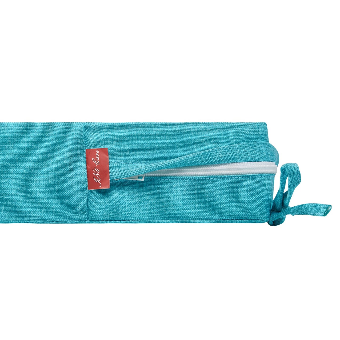 IN4 Care Outdoor Bench Cushion Cover for Patio Furniture,45x18x3 Inch, Water Resistant Swing/Loveseat Cushion Slipcover with Ties for Balcony Porch Garden (Replacement Cover Only), Aqua Blue