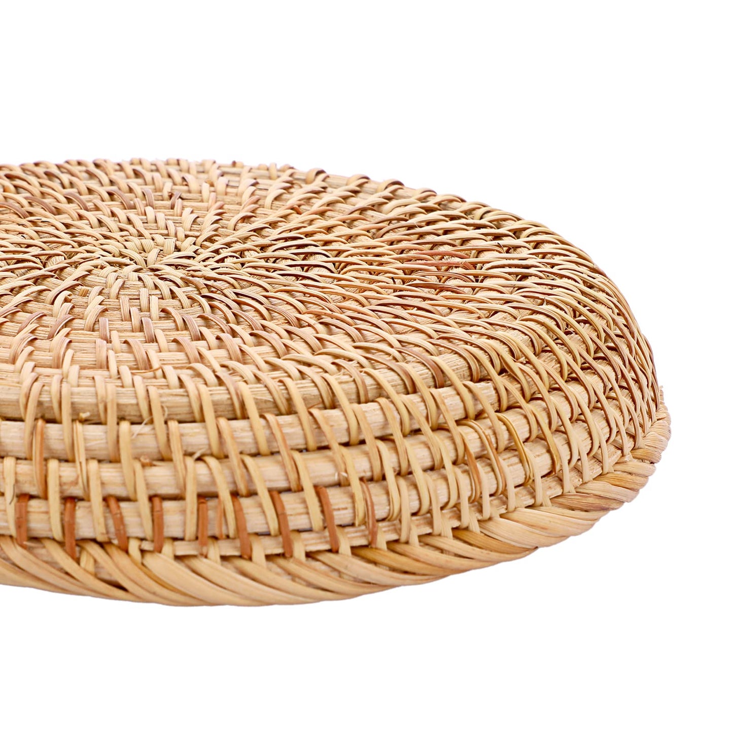Hipiwe Small Woven Wicker Basket - 7.6" Round Entryway Organizer for Keys, Wallet, Cell Phone & Snacks