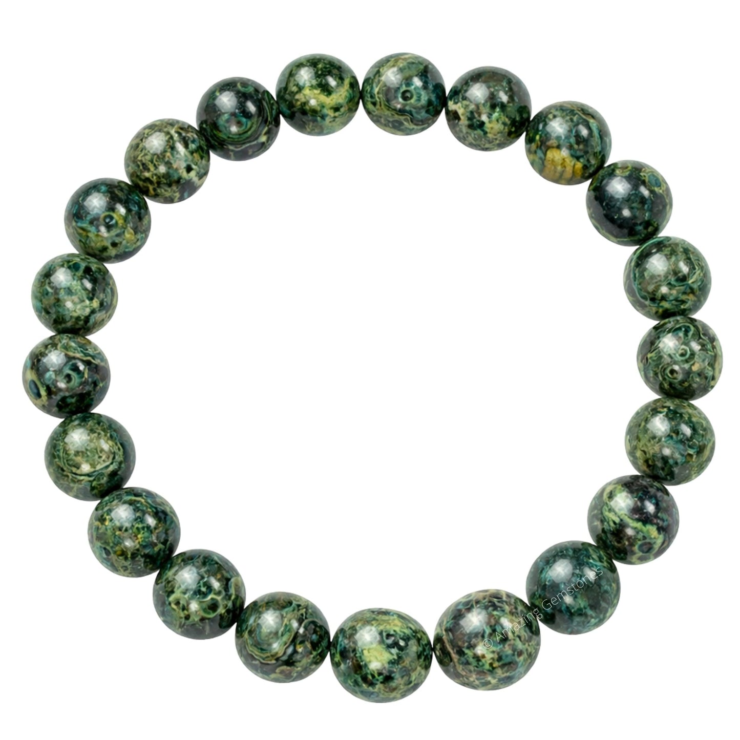 Amazing Gemstone Crystal Bracelet for Women Men's Gifts - Protection Healing Crystal Bracelet - 8mm Gemstone Beaded Stretchable Bracelet Pulseras Para Hombres Mujer Stocking Stuffers Mothers Day Gift (Kambaba Jasper)