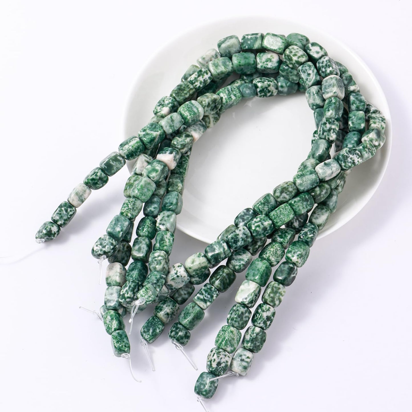 Natural Large African Jade Cube Stone Beads 8x11mm 38cm/str Loose Semi Gemstone Stone Square Beads for Making Bracelets Necklace