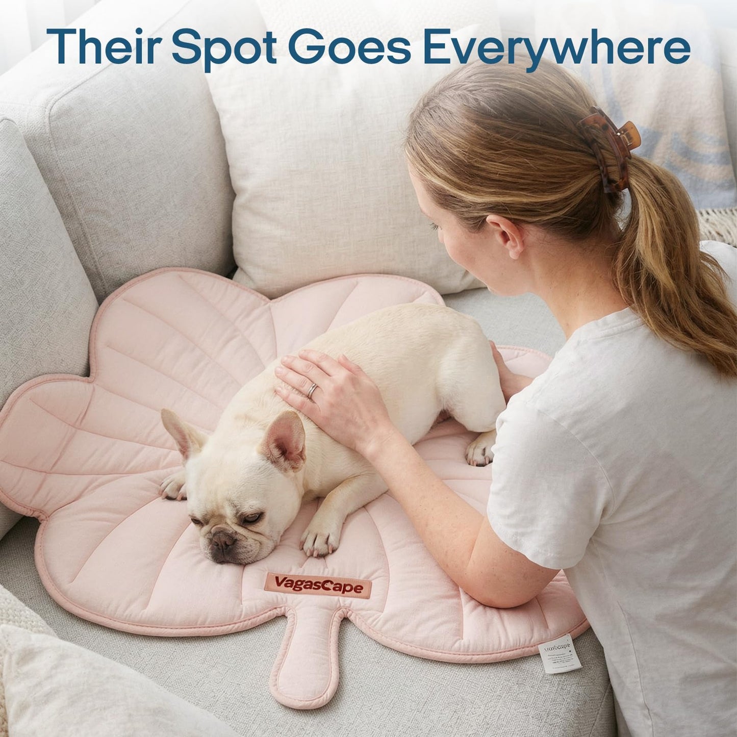 Vagascape Dog Cooling Mat, Washable Pet Cooling Mat, 35" x 33" Thick & Durable Large Cooling Mat for Dogs, Portable Foldable Premium Cooling Pad for Indoor, Outdoor, Travel, Camping, Patio and Beach