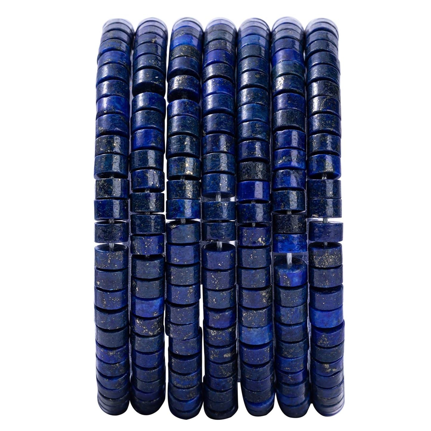 Natural Lapis Lazuli Stone Spacer Beads 6x3mm 38cm/str Flat Round Loose Semi Gemstone Caps for Making Bracelets Necklace
