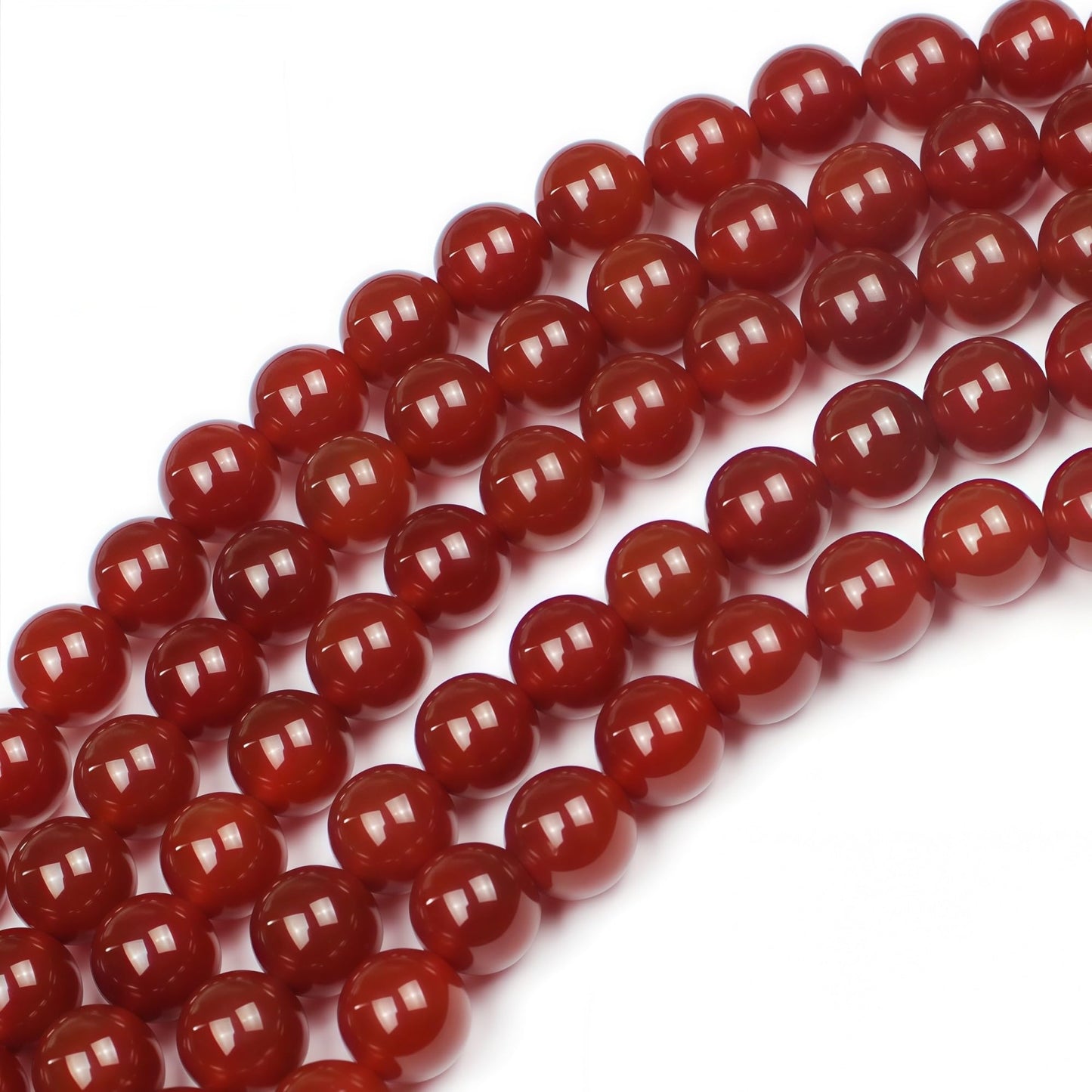 MJDCB Natural Stone Bead Red Cornelian Gemstone Loose Beads for Jewelry Making Bracelet Necklace 6mm