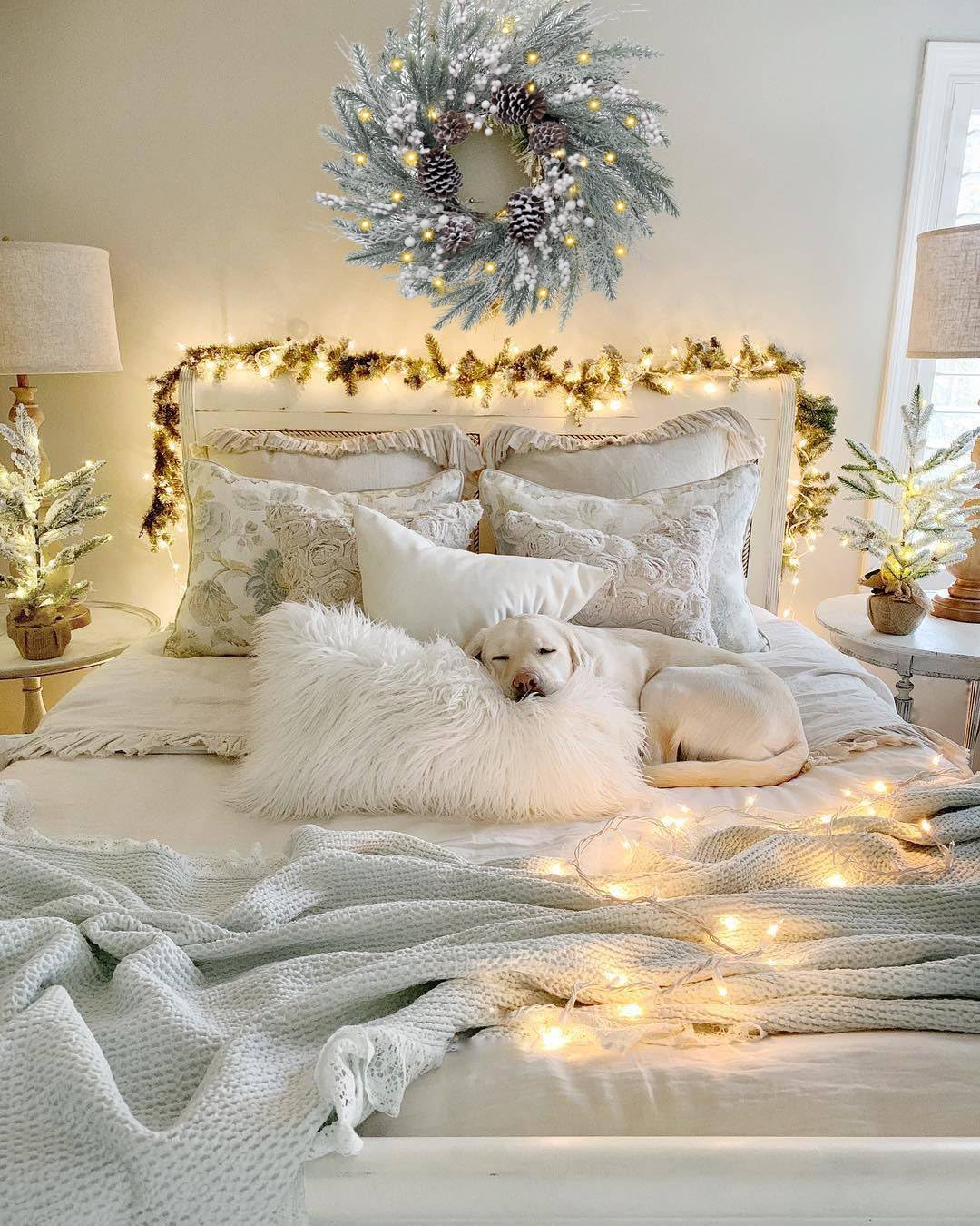 Christmas Wreath for Front Door 26" Large White Xmas Wreath with Frosted Pinecone Berries Battery Operated LED Wreath for Christmas Outdoor Window Fireplaces Walls Home Winter Decor, Briful