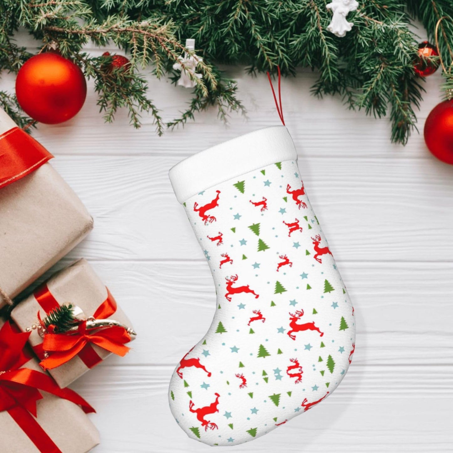 HJKTVDRQ Christmas Holiday Print Classic Decorative Socks Stylish Traditional Christmas,Luxurious Gift for Festive Season