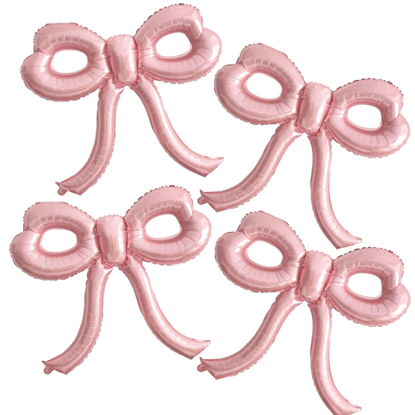 4 Pcs Pink Bow Balloons Bow Party Decorations for Girl Women Pink Bow Birthday Decorations Giant Foil Balloon for Baby Shower Bridal Engagement Wedding Decor Bachelorette Party Supplies