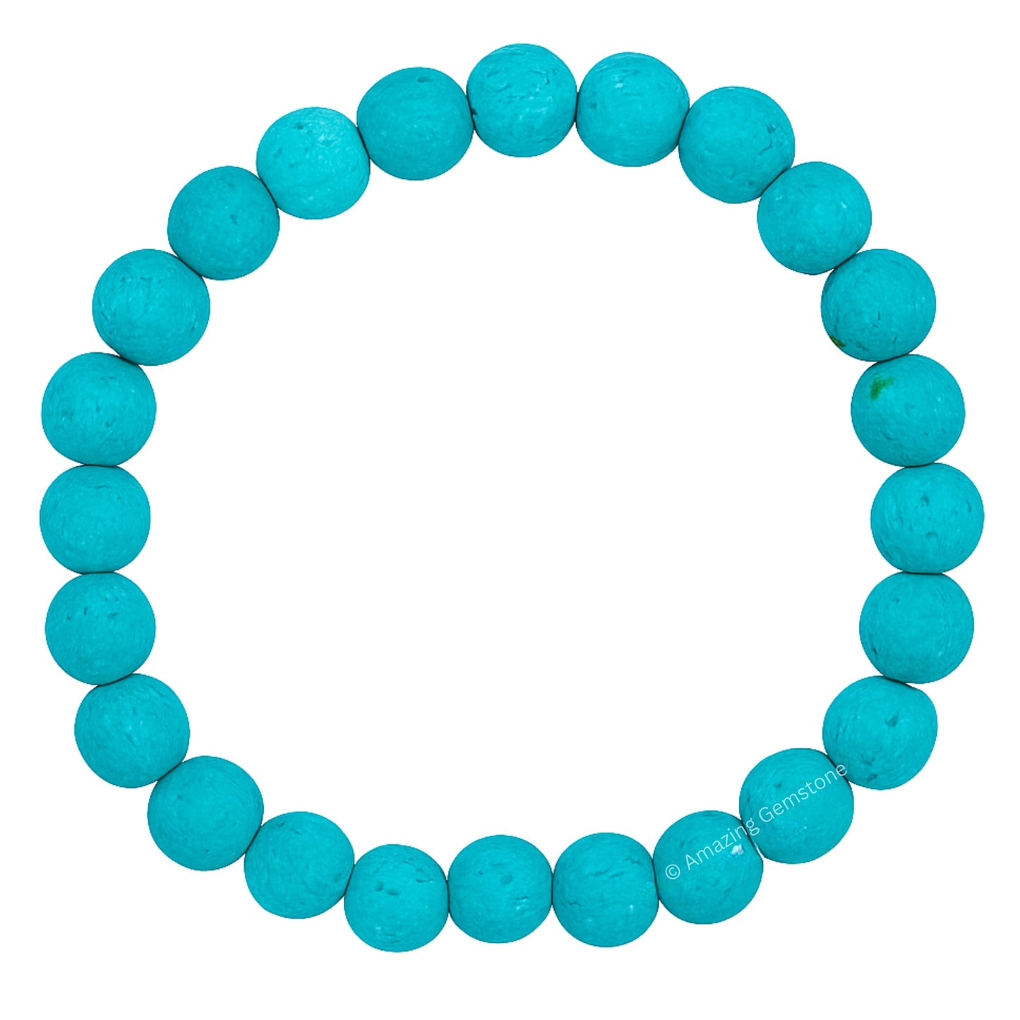 Amazing Gemstone Crystal Bracelet for Women Men's Gifts - Protection Healing Crystal Bracelet - 8mm Gemstone Beaded Stretchable Bracelet Pulseras Para Hombres Mujer Stocking Stuffers Mothers Day Gift (Turquoise Blue Lava)