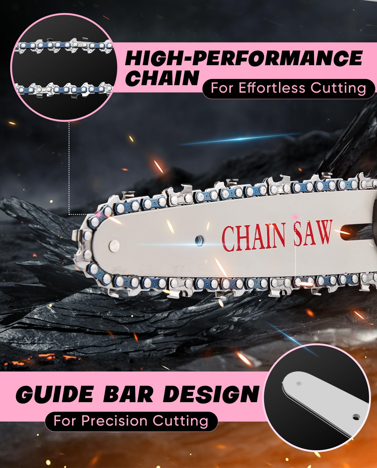 Saker Mini Chainsaw|6 Inch Chainsaws[2025 Upgraded]|Mini Cordless Electric Chain Saw|Small Handheld Portable Chain Saws Battery Powered Chain Saw for Tree Trimmer and Garden,Gifts for Men