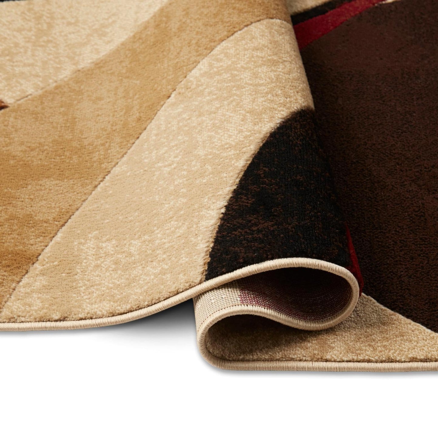 Home Dynamix Tribeca Slade Modern Runner Rug, Abstract Brown/Red 1'9"x7'2"