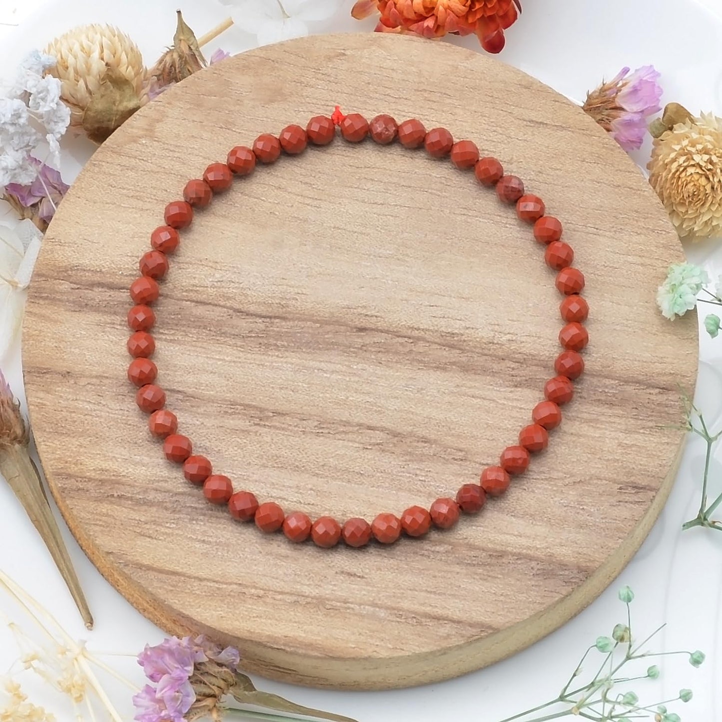 MASSIVE BEADS Natural Genuine Gemstone Beads Healing Crystal Chakra Reiki Jewelry Faceted Round Beads Bracelets (Red Jasper, 3mm)