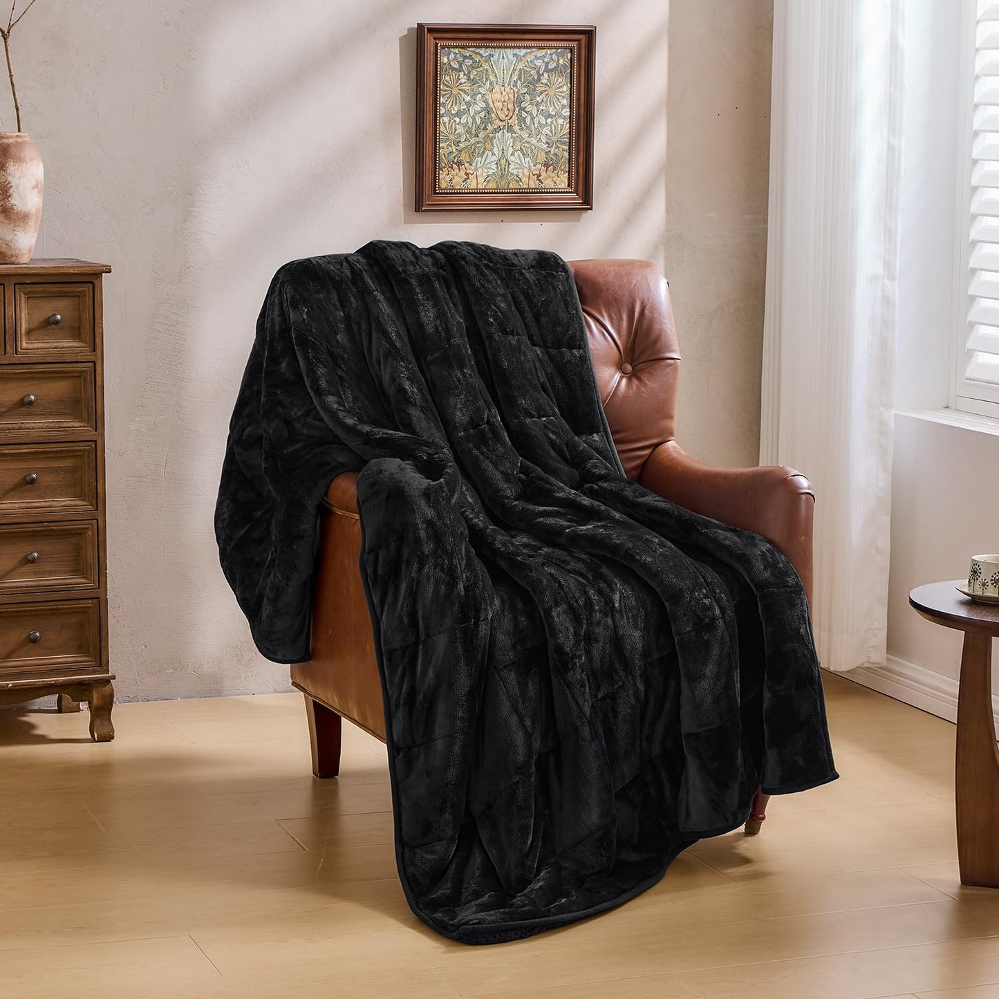 Super Fuzzy Soft Sherpa Fleece Weighted Blanket, 15 lbs Dual Sided Fluffy Heavy Weighted Blankets for Adults - No Bunching with Double Layers of Soft Inner Lining (60"x 80", 15 Pounds)