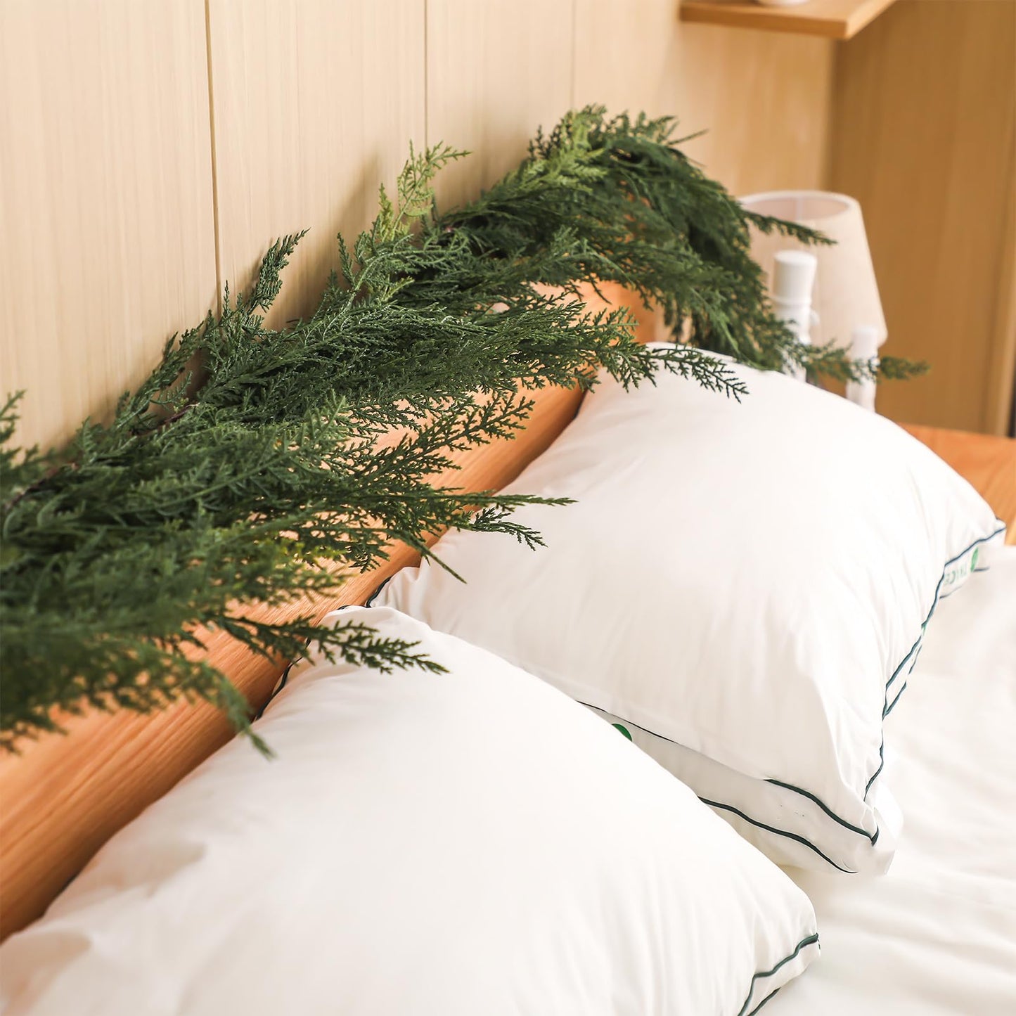 Jutom 1 PCS Christmas Cedar Garland - 6 ft Classic Green Realistic Soft Artificial Faux Cedar Pine Garland Decoration for Home Mantel & Stairs - Holiday Party Winter Decor