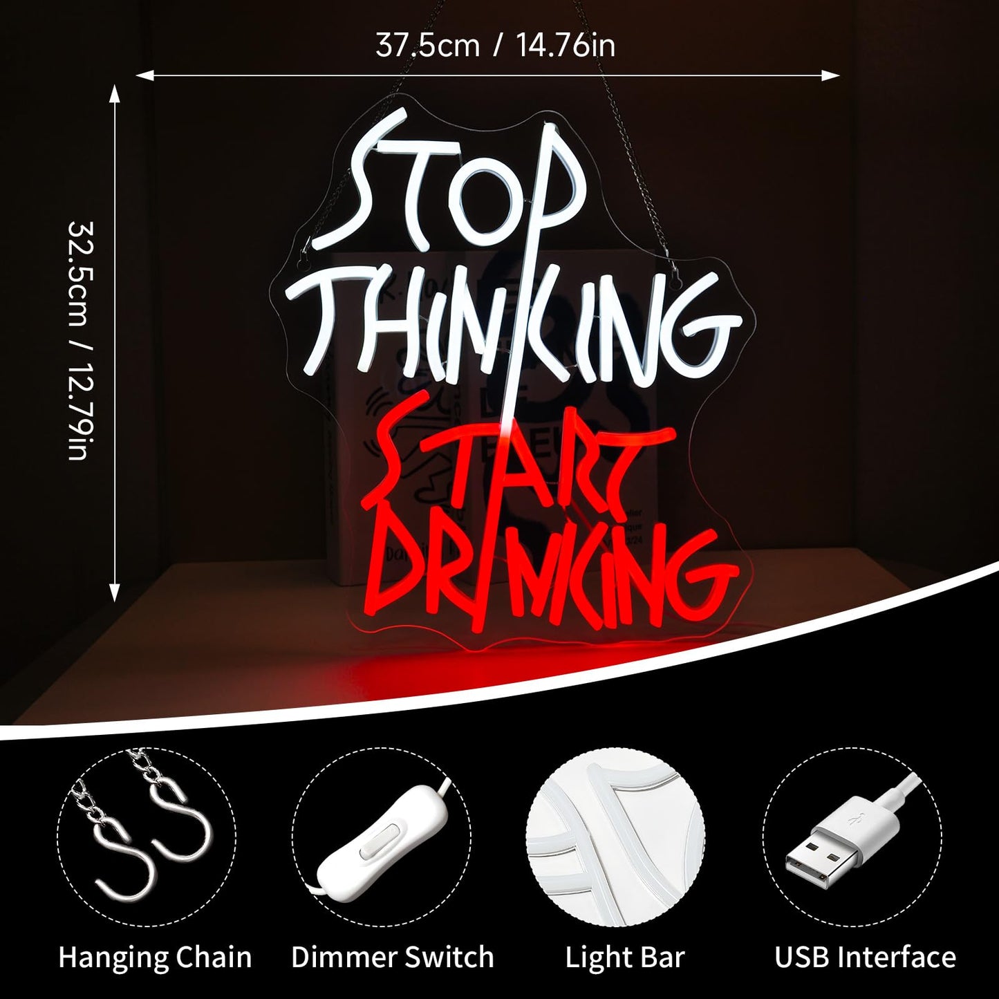 Pkshfja Neon Sign Led Light Up Signs for Wall Decor Usb Powered Neon Light Signs Indoor Light for Room Decor Holiday Gift
