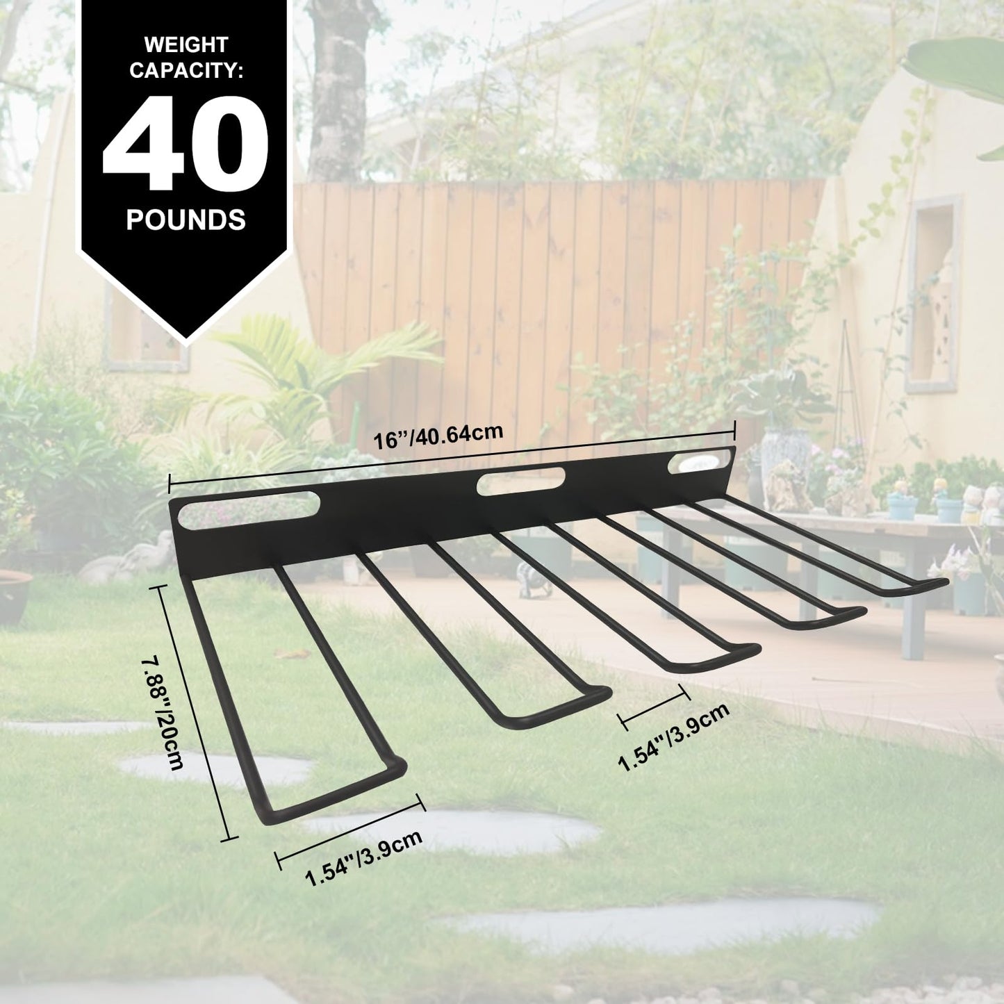 TMQZLN Resin Storage Shed Shelves Accessory,Wall Mount Tool Storage Rack with EZ Bolt Assembly for Suncast Select Outdoor Shed Models Wall Mount Tool Organizer for Hanging Lawn and Garden Tools