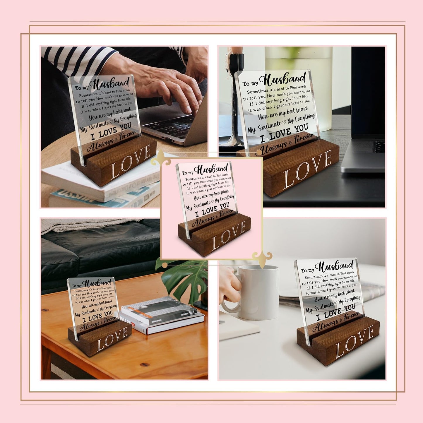 Gifts for Husband from Wife, To My Husband Plaque, Husband Appreciation Gifts from Wife, Husband Christmas Wedding Anniversary Valentines Day Birthday Gifts From Wife Decorative Sign VZH1