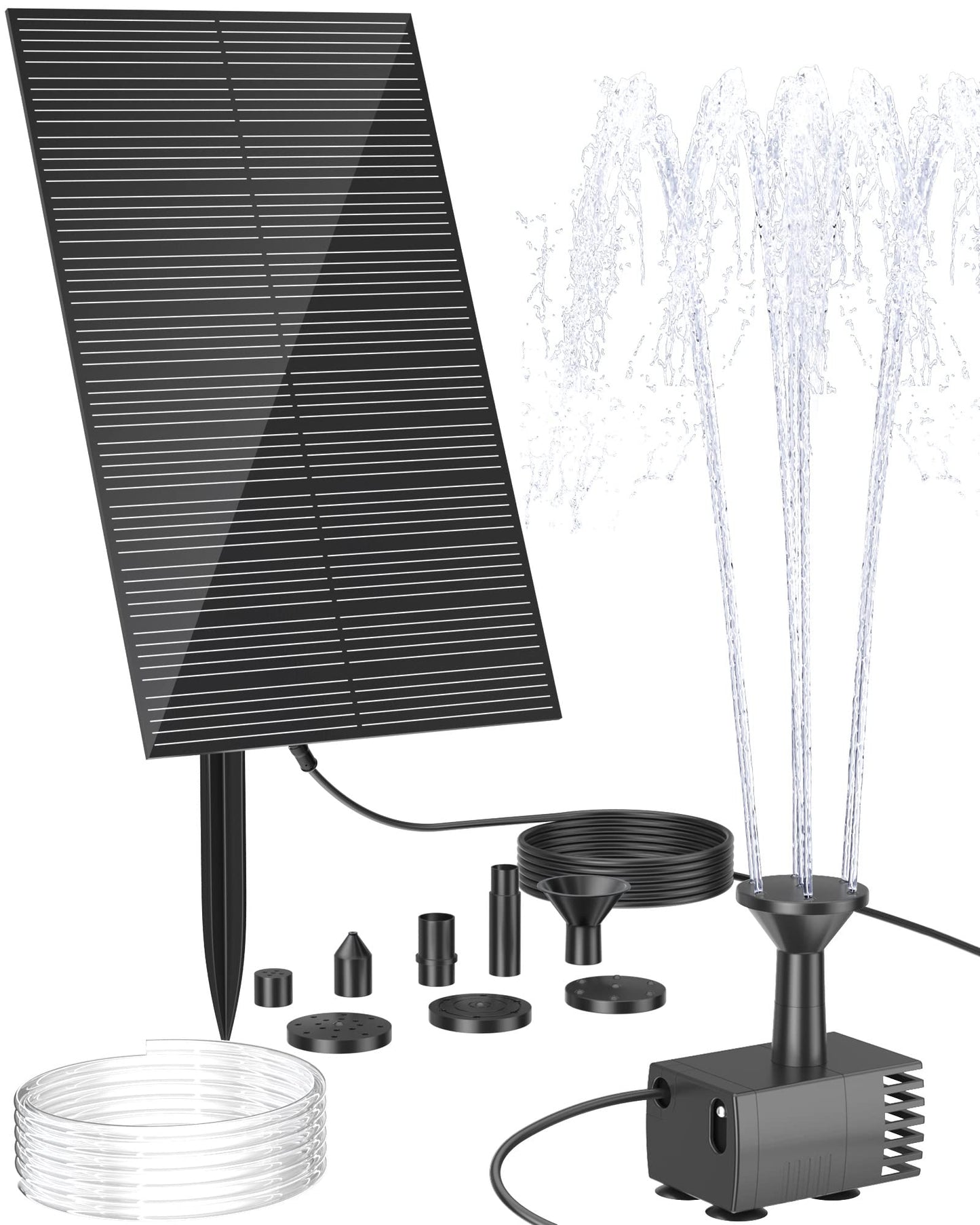 Biling Solar Water Fountain Pump, Solar Bird Bath, Outdoor with Tubing, Solar Powered Fountain Pump for Pond BirdBath, Garden, Pool, Fish Tank,Backyard