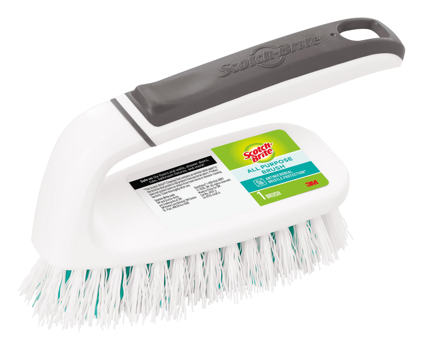 Scotch-Brite All Purpose Brush, For Tile Floors and Walls, Shower Doors, Tubs, Bathroom Fixtures, and More, 6 Count