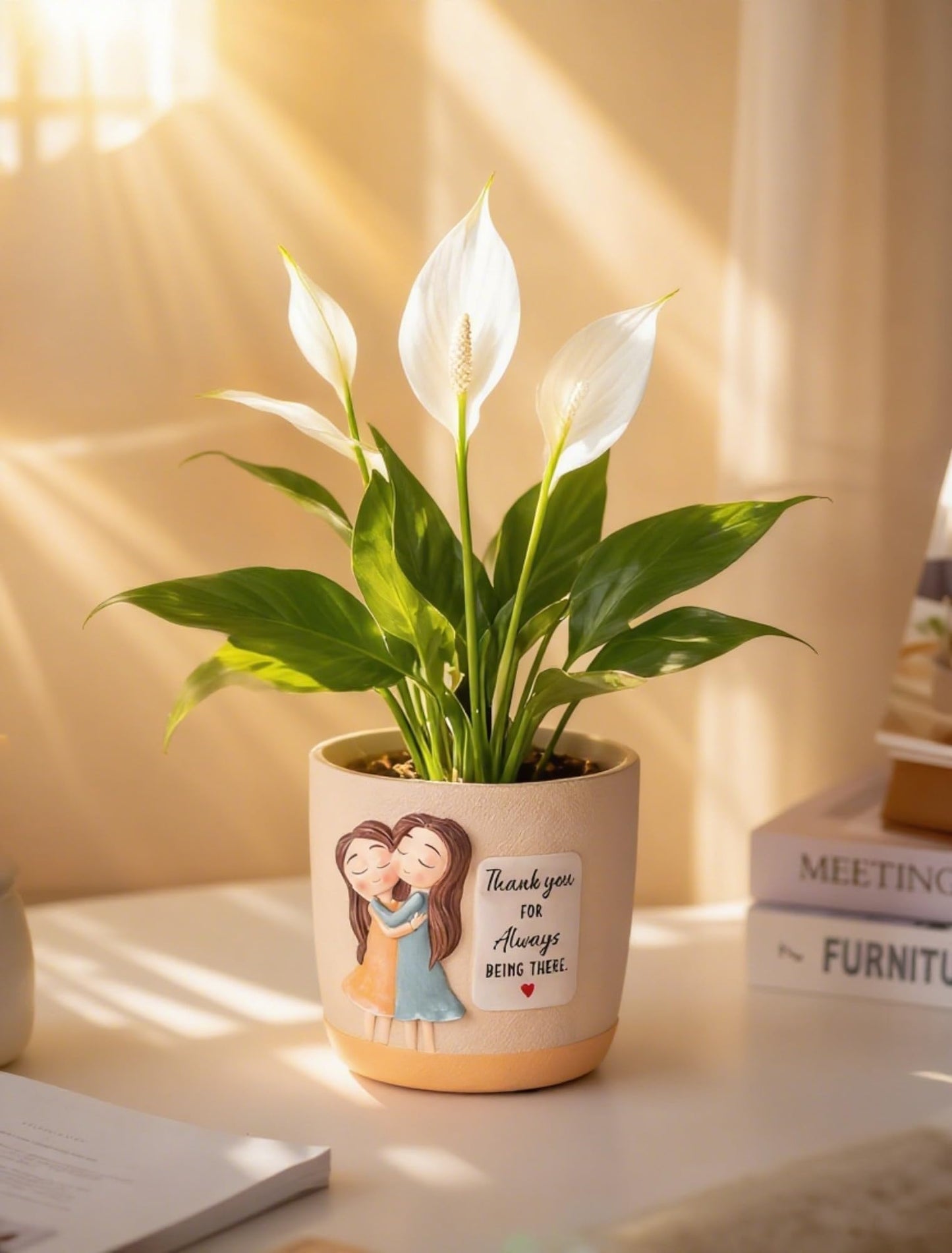 Afigurna Gardening Gifts for Women: 5.3in Plant Pot Gifts for Gardener - Plant Mom Presents for Gardener - Plant Pot Garden Presents for Mom Friends Lady Christmas Birthday Mothers Day
