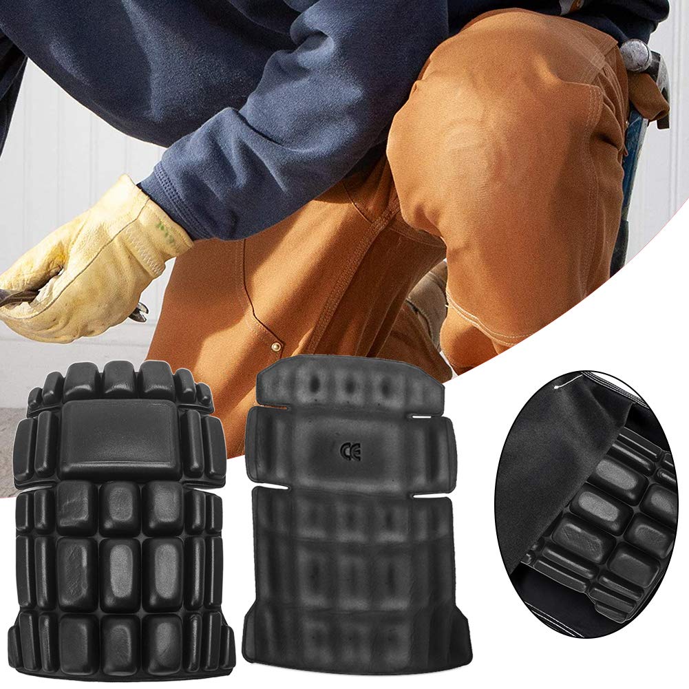 Denpetec Professional Knee Pads,1 Pairs Knee Pad Inserts for Work Pants,Cargo Pants Knee Pads,Gardening Knee Pads(Black)