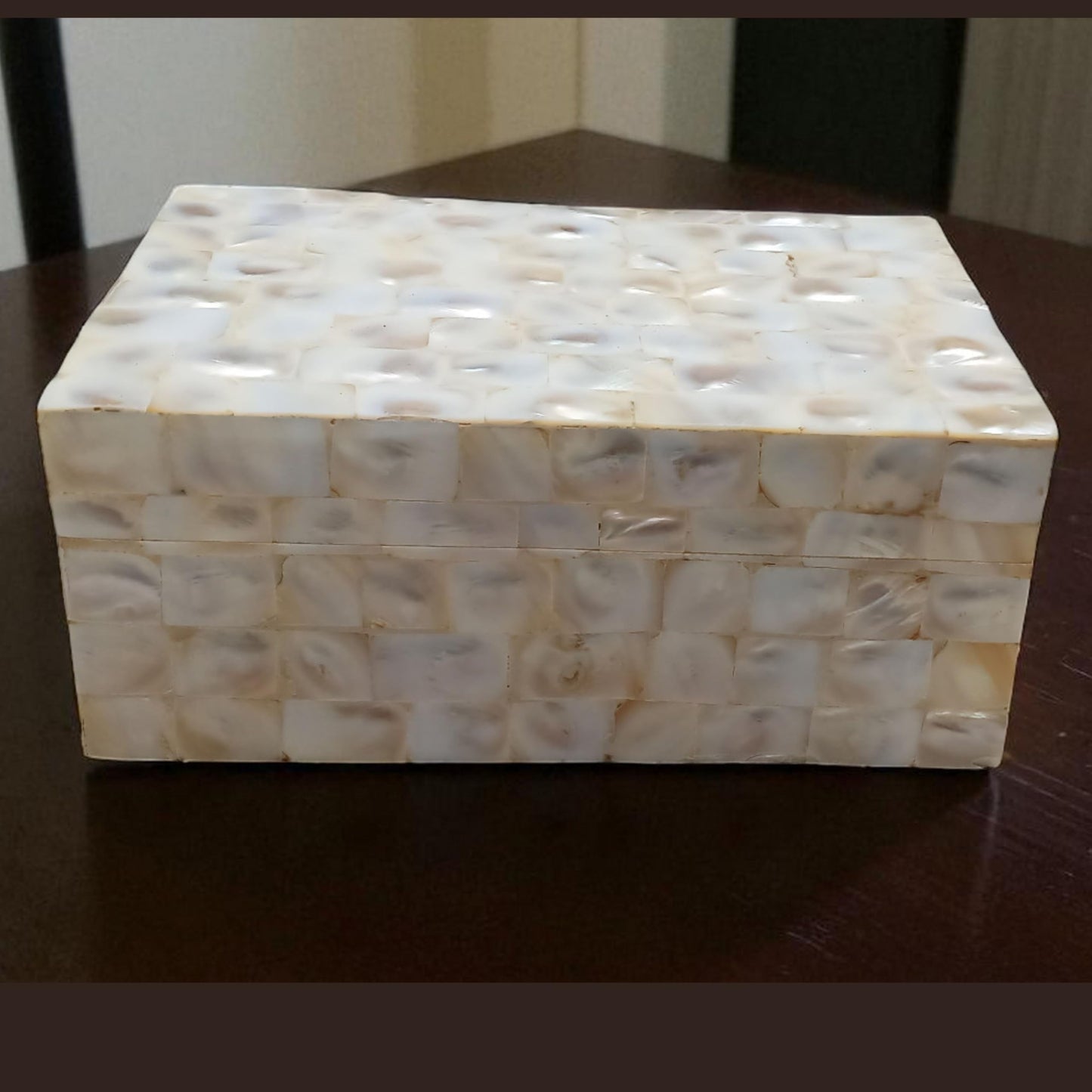 White Decorative Wooden Box | Unique Handcrafted Shiny Jewelry Storage Box | Elegant Keepsake Organizer for Home Décor | 6X4X2.5"Inch Great Birthday Gift, Wedding Gift & Special Occasion Present