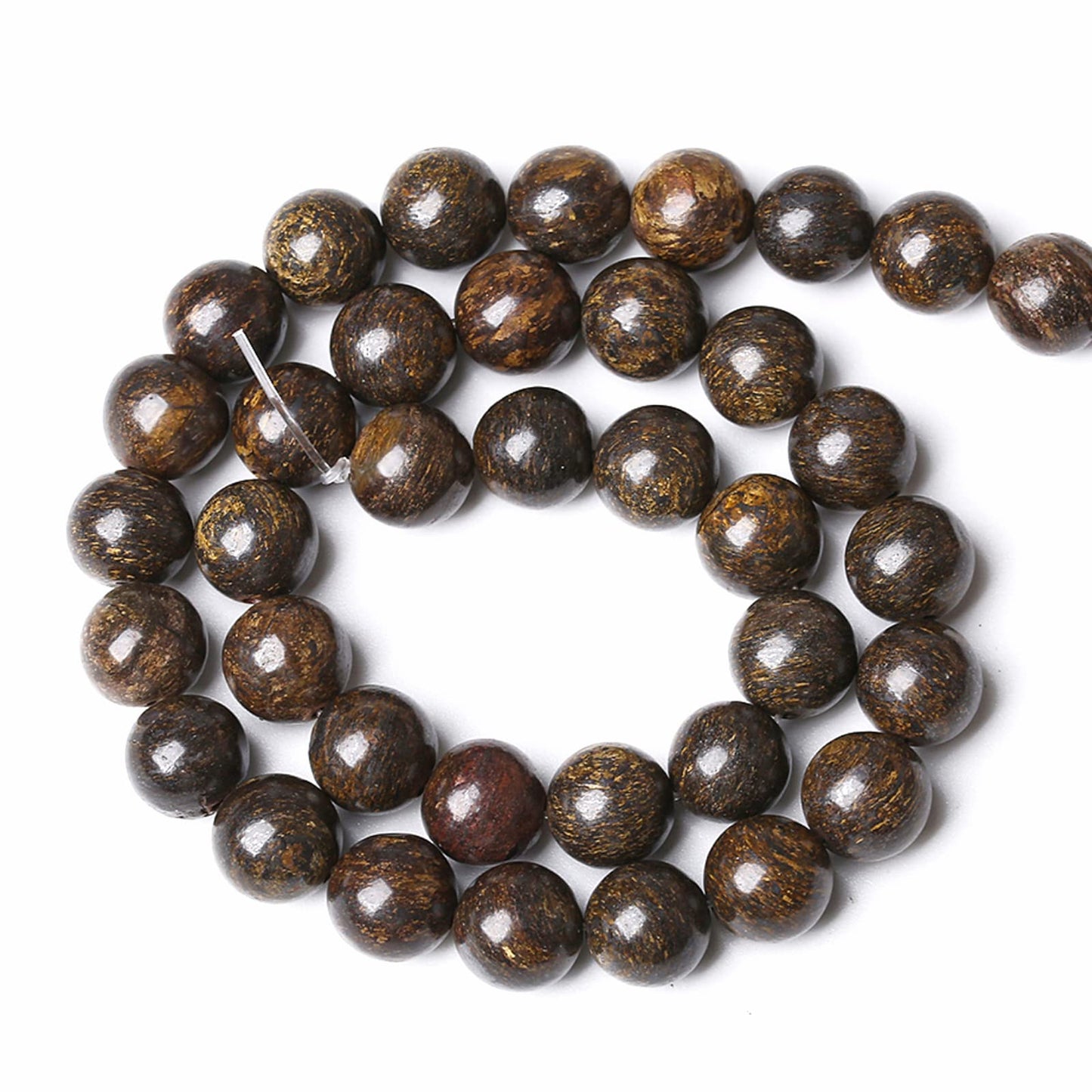 8MM 45PCS Natural Stone Bronzite Gemstone Spacer Loose Beads for Jewelry Making DIY Bracelet Necklace 1 Strand