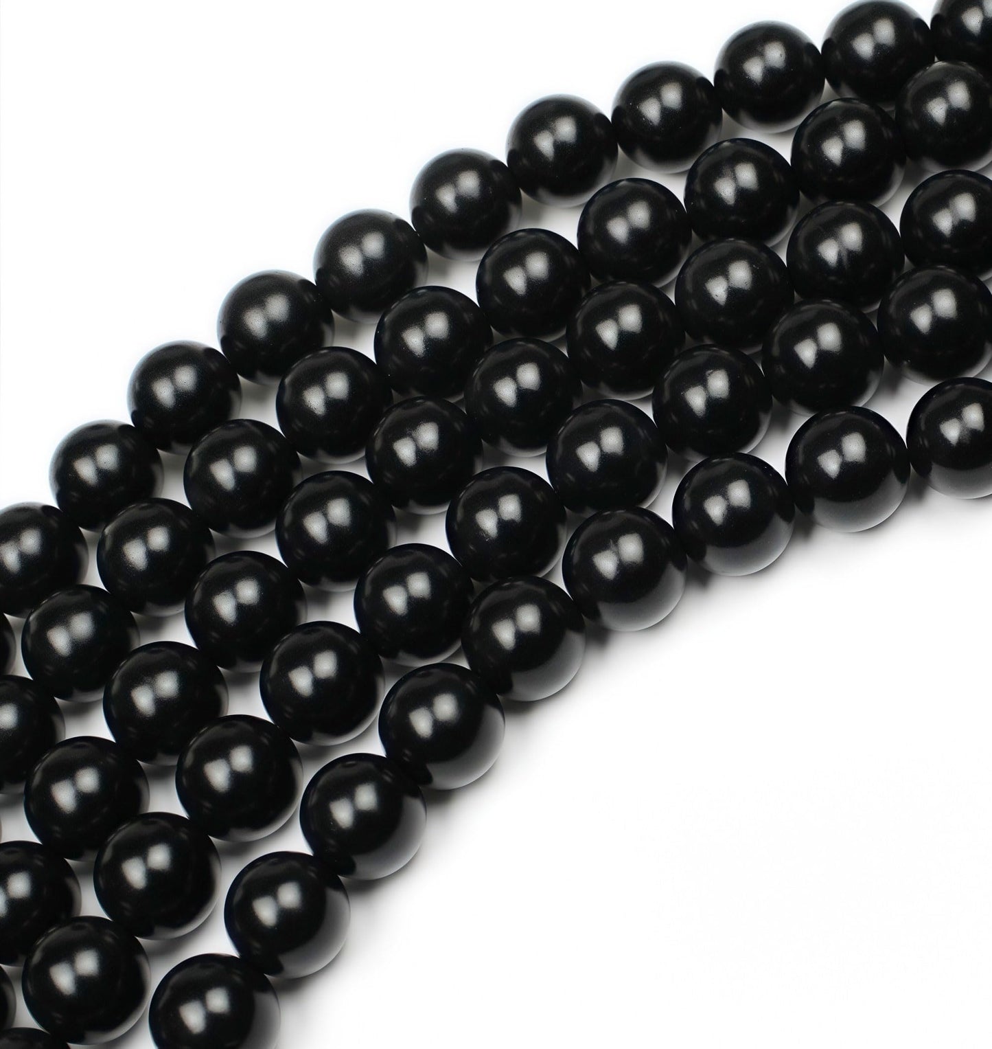 MJDCB Real Stone Beads Natural Matte Black Onyx Agate Round Loose Bead for Jewelry Making DIY Bracelet Necklace(6mm)