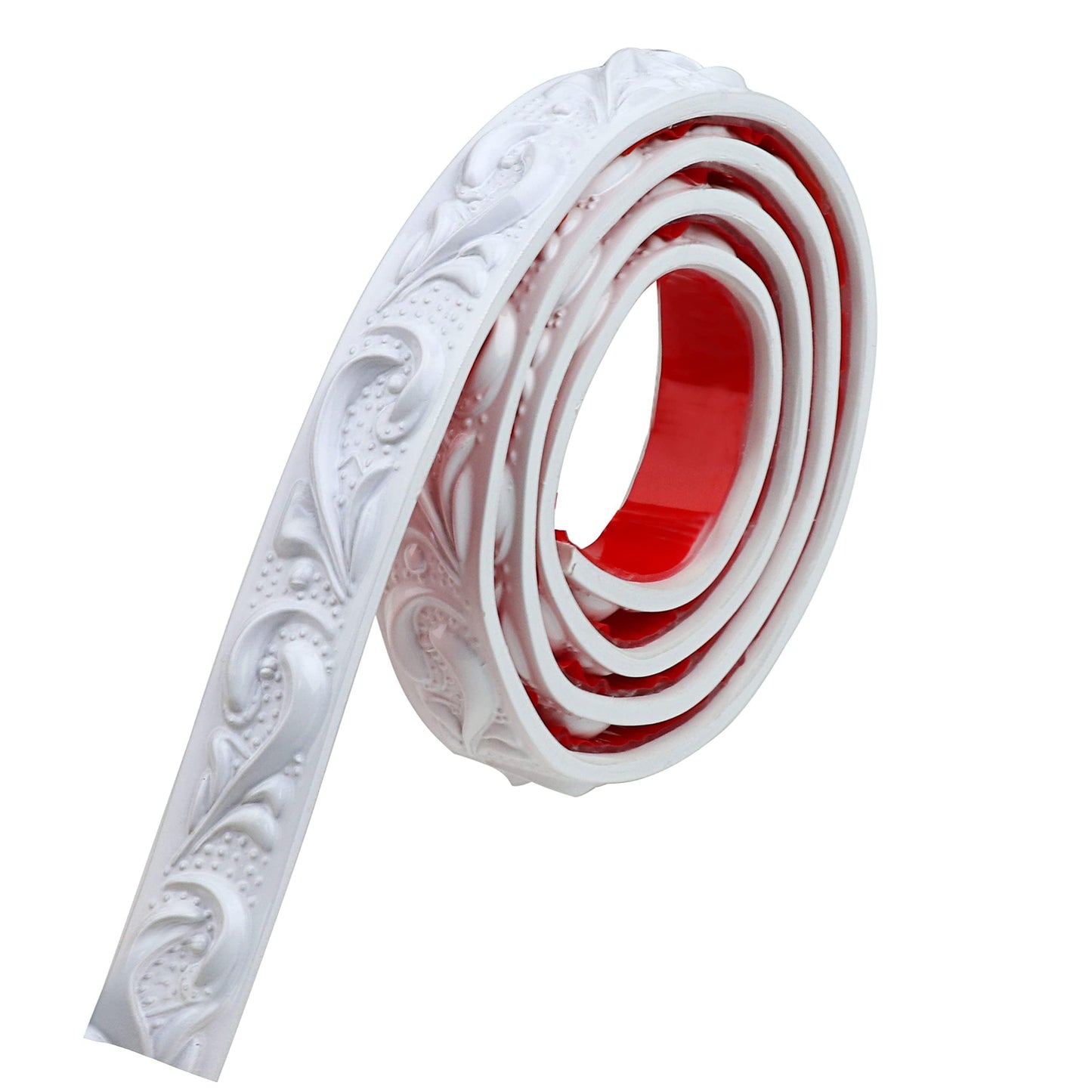 Duzzy Molding Trim Wall Trim, 16.4 Feet Self-Adhesive Flexible DIY Peel and Stick Crown Molding Ceiling Molding Suitable for Mirror Edge, TV Background Wall, Home Wall Decor (White)