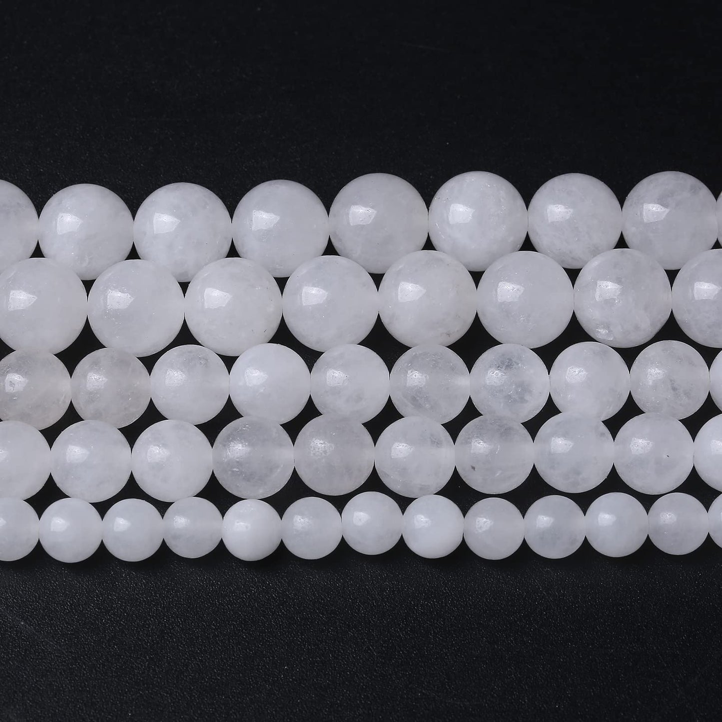 90pcs 4mm Natural White Jades Stone Beads Round Loose Spacer Beads for Jewelry Making DIY Bracelet,Energy Stone Healing Power (4mm, White Jade)