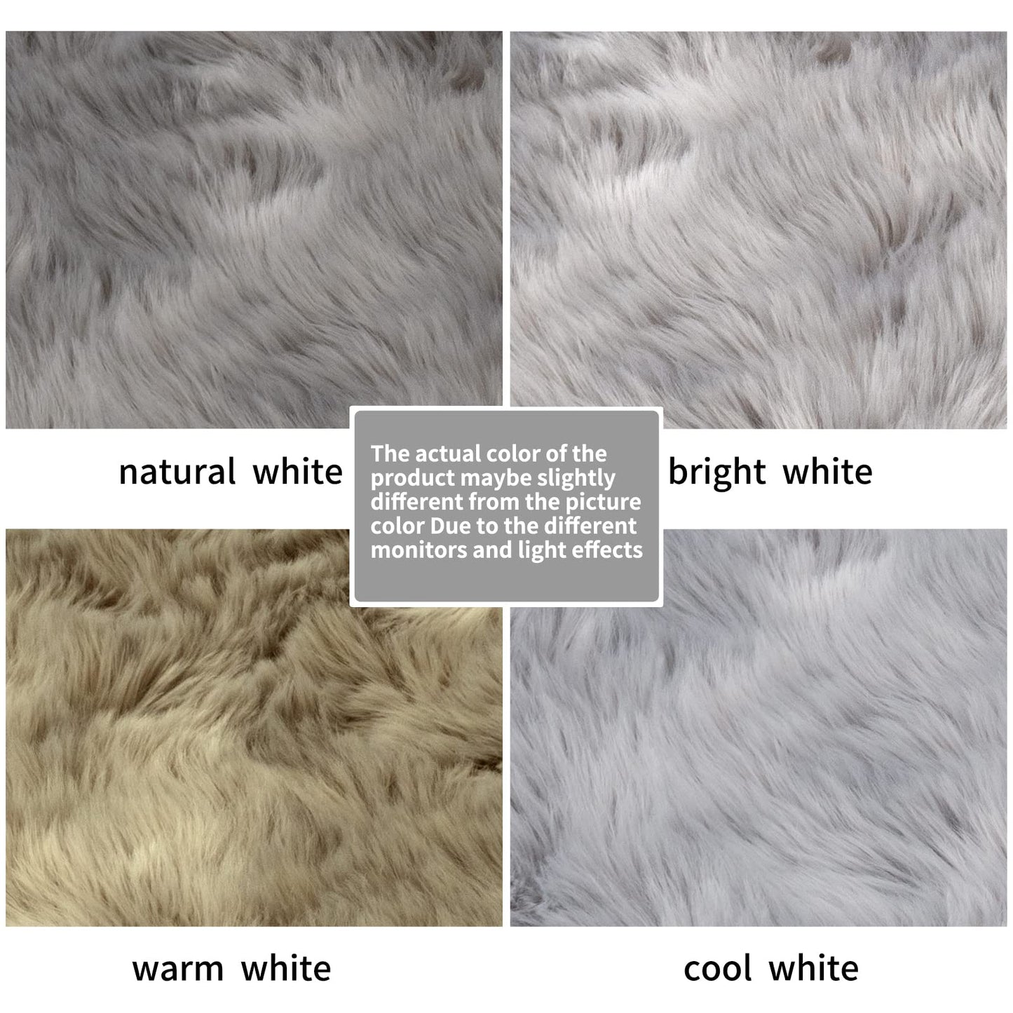 SERISSA Soft Fluffy Rug Grey Faux Sheepskin Fur Rug Shaggy Area Rug for Bedroom Floor Living Room 3x5 Feet